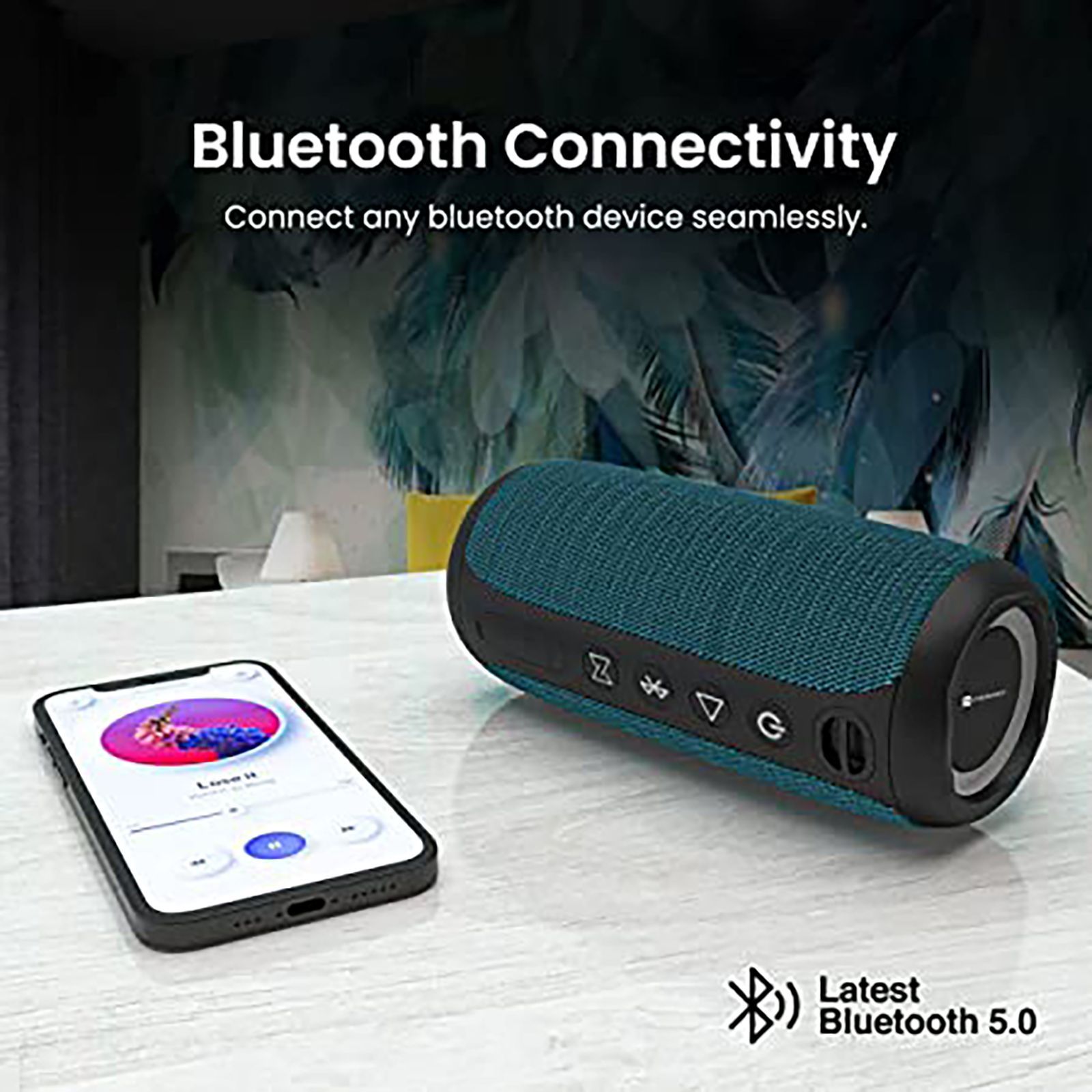 PORTRONICS Breeze 3 20W RMS Portable Bluetooth Speaker (In-Built FM Radio, Stereo Channel, Blue & Black)_6