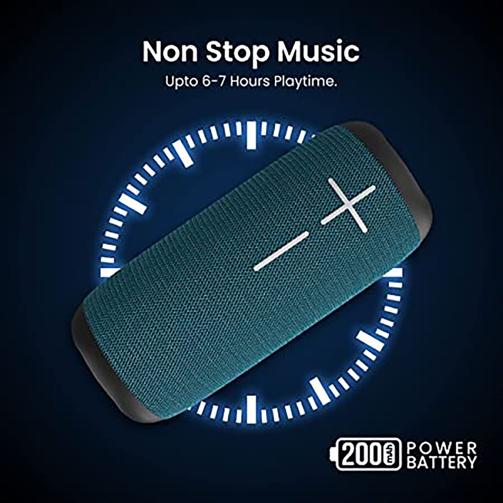 PORTRONICS Breeze 3 20W RMS Portable Bluetooth Speaker (In-Built FM Radio, Stereo Channel, Blue & Black)_7