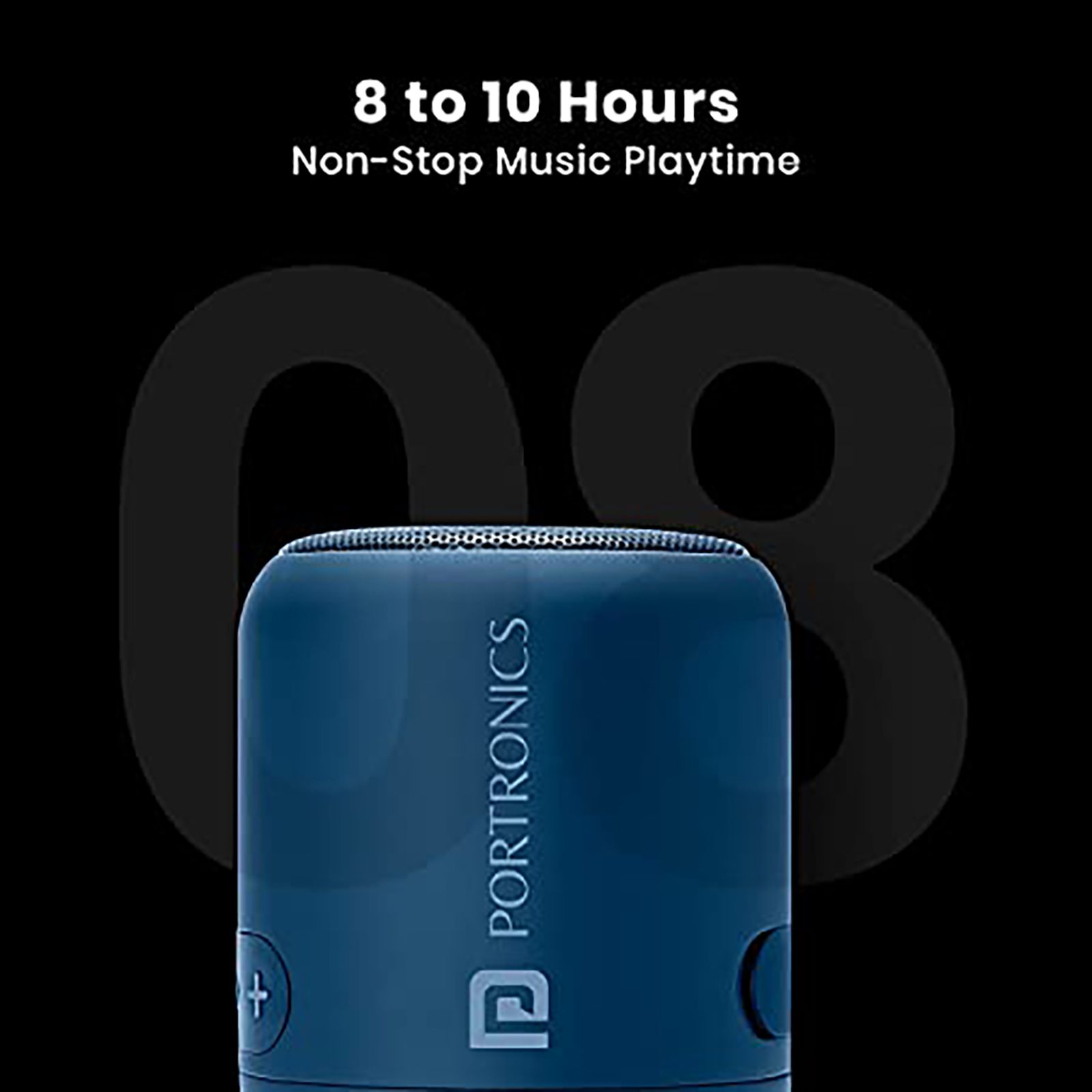 PORTRONICS Sound Drum 1 10W Portable Bluetooth Speaker (10 Hours Playtime, 5.1 Channel, Blue)_9