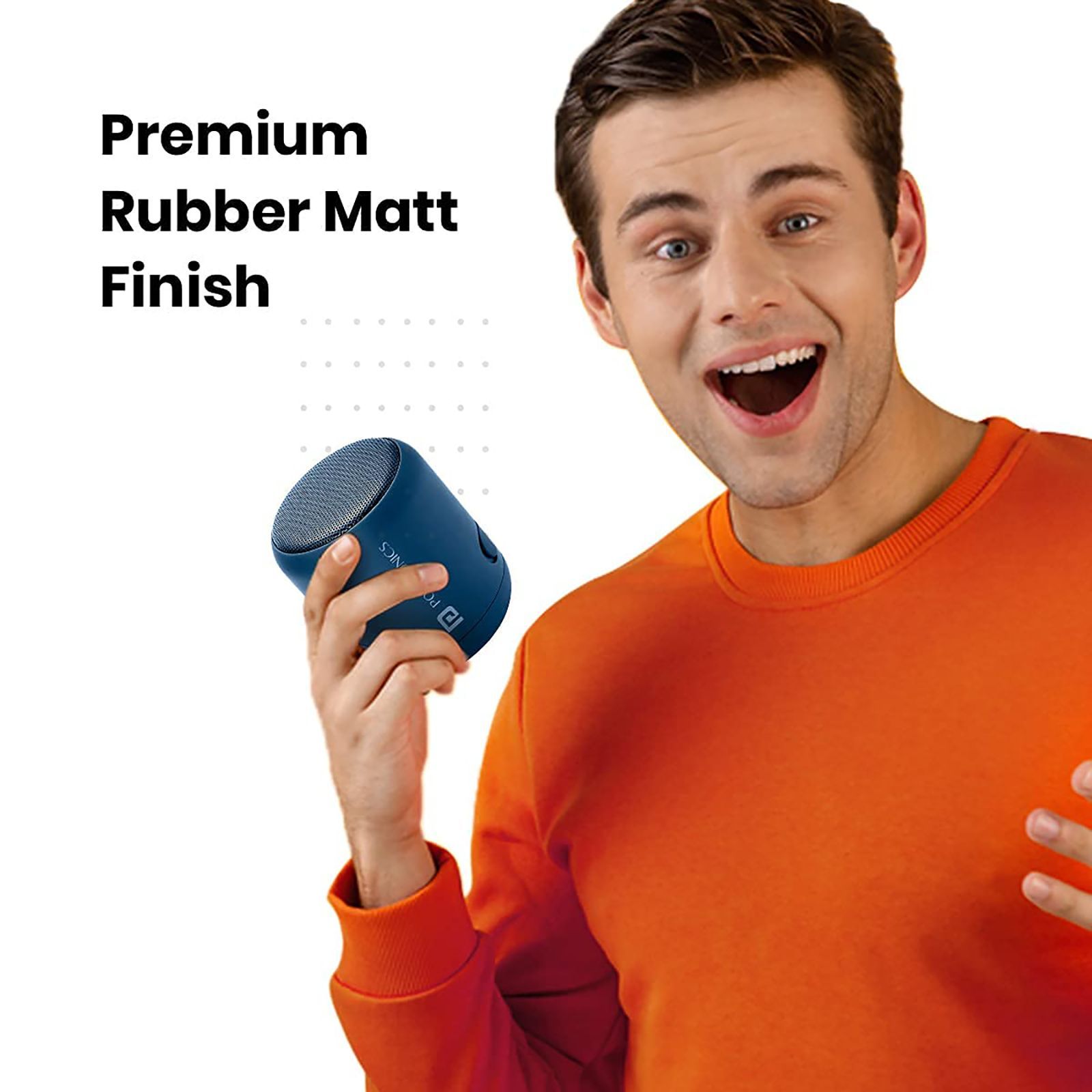 PORTRONICS Sound Drum 1 10W Portable Bluetooth Speaker (10 Hours Playtime, 5.1 Channel, Blue)_3