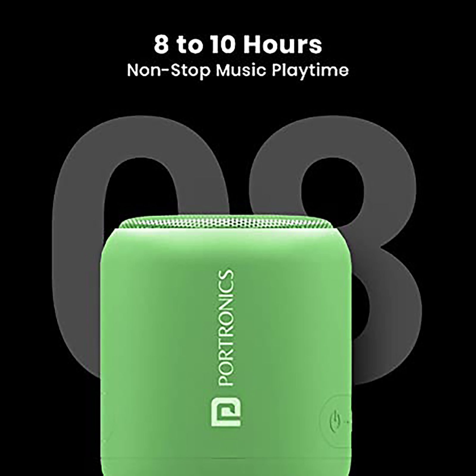 PORTRONICS Sound Drum 1 10W Portable Bluetooth Speaker (10 Hours Playtime, 5.1 Channel, Green)_7