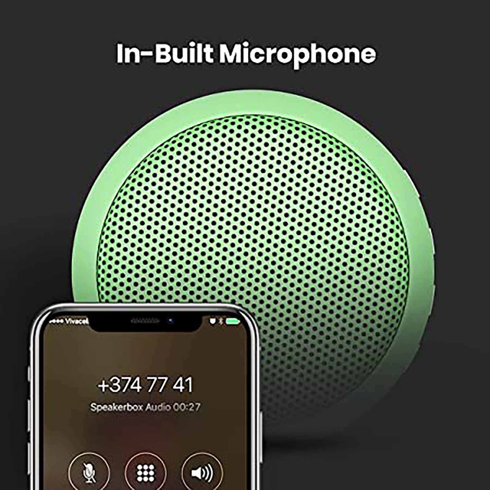 PORTRONICS Sound Drum 1 10W Portable Bluetooth Speaker (10 Hours Playtime, 5.1 Channel, Green)_4