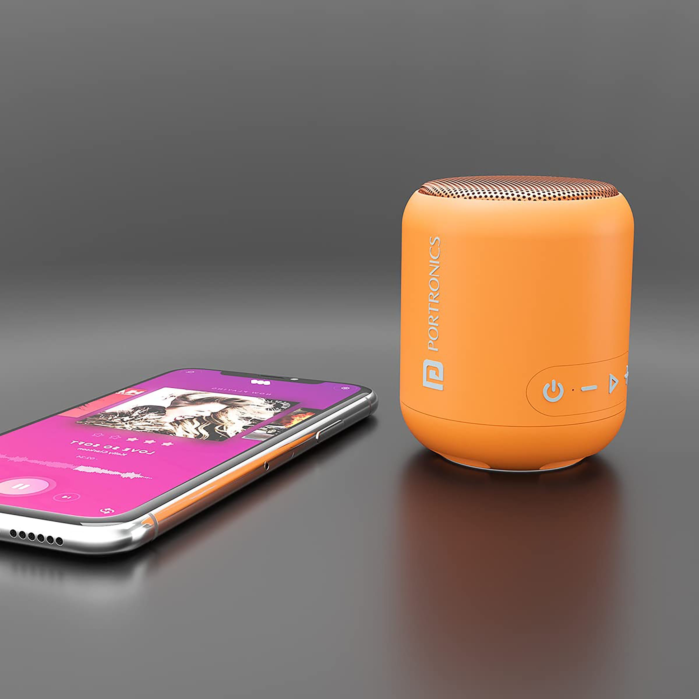 PORTRONICS Sound Drum 1 10W Portable Bluetooth Speaker (10 Hours Playtime, 5.1 Channel, Orange)_8