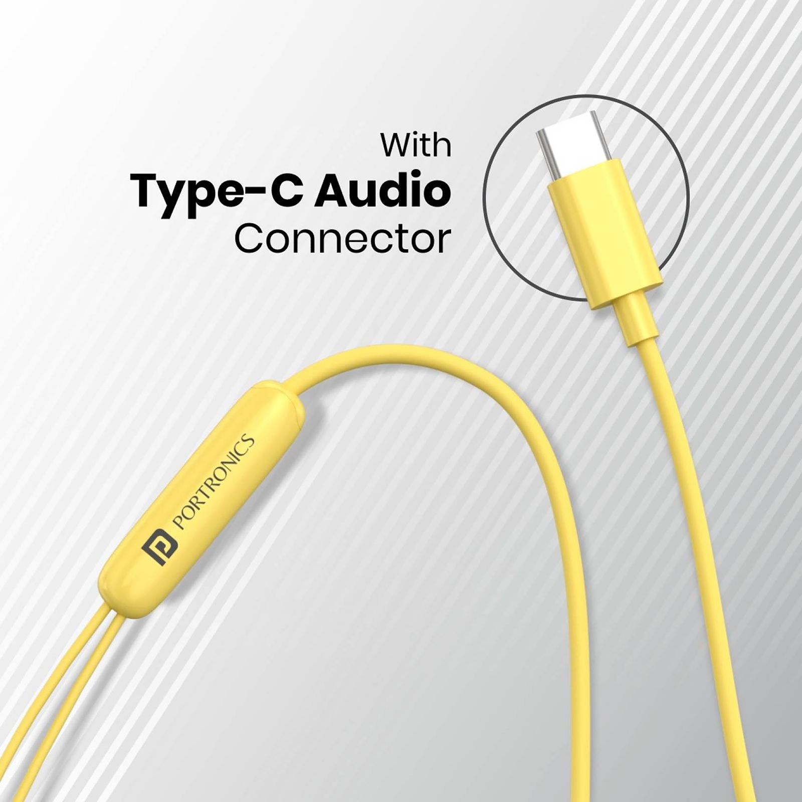 PORTRONICS Conch 60 Wired Earphone with Mic (In Ear, Yellow)_4
