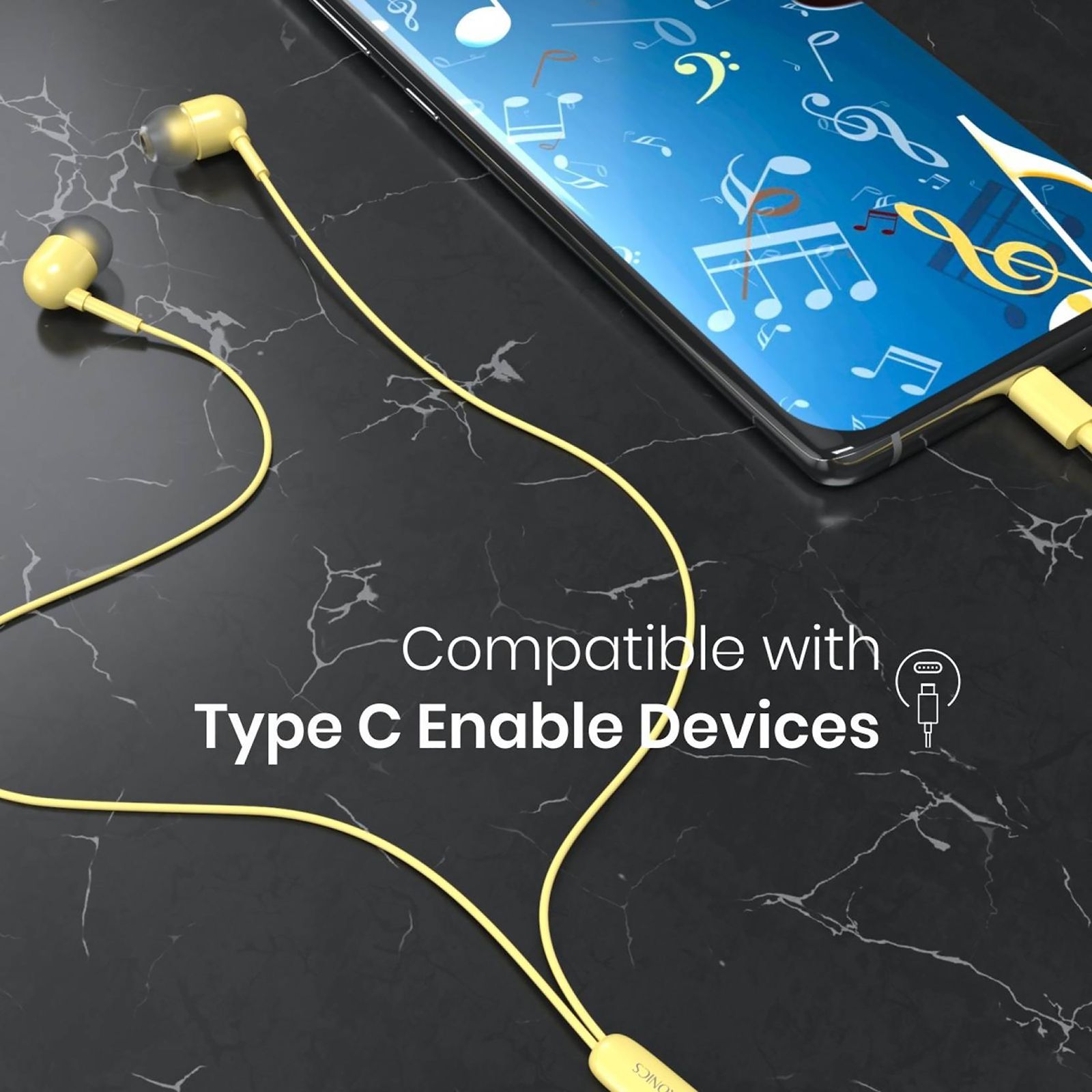 PORTRONICS Conch 60 Wired Earphone with Mic (In Ear, Yellow)_3