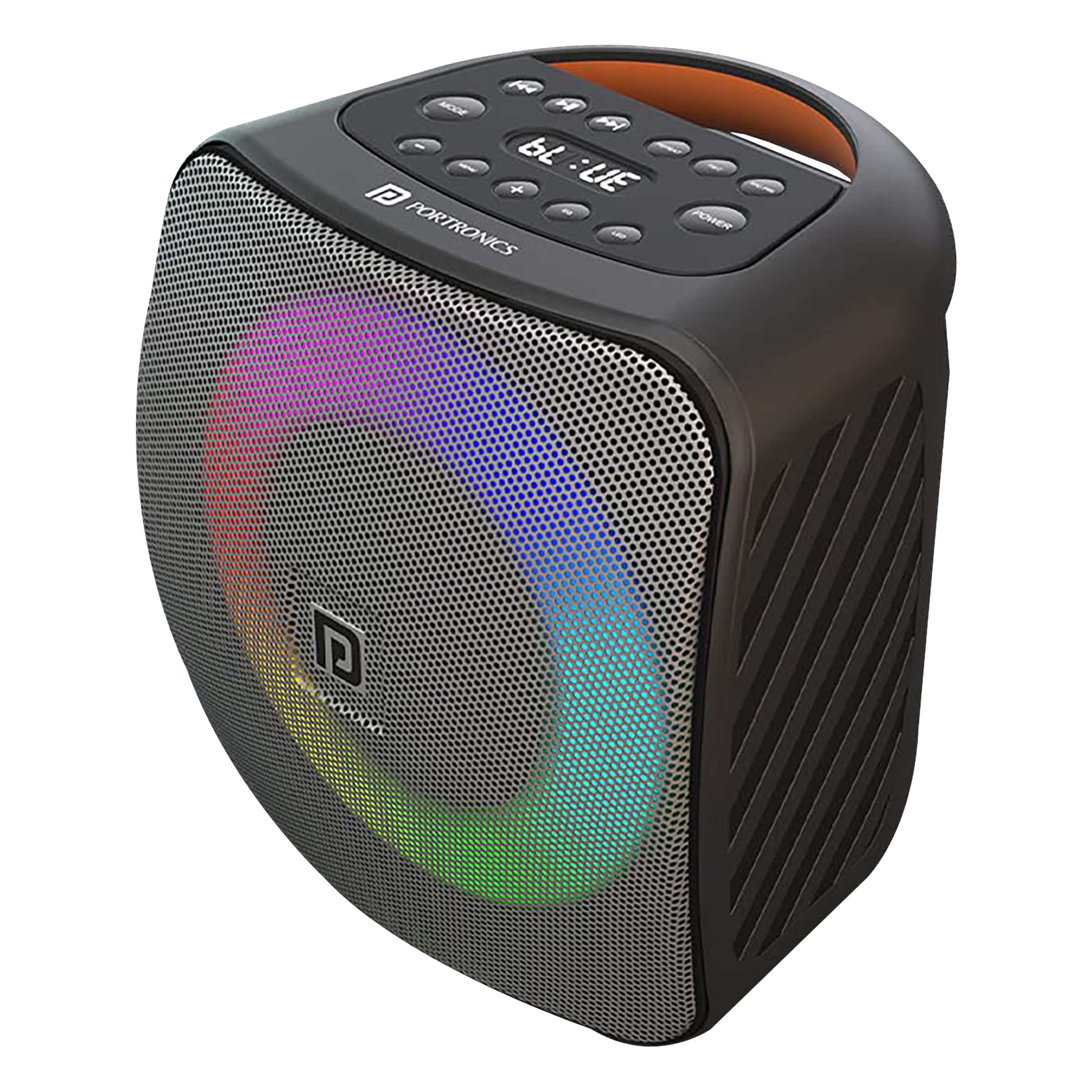 PORTRONICS Dash 40W Portable Bluetooth Speaker (Built-in FM Radio, Black/Grey) PORTRONICS Dash 40W Portable Bluetooth Speaker (Built-in FM Radio, Black/Grey)_1
