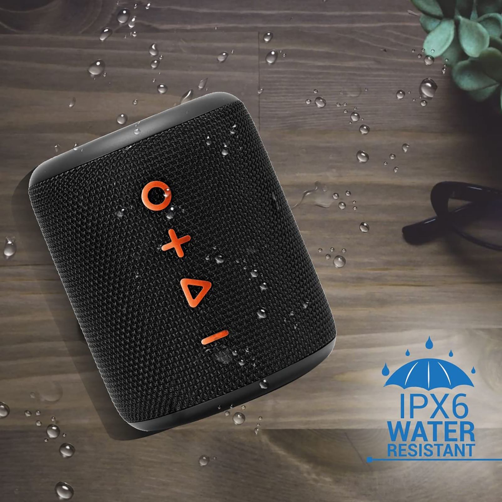 PORTRONICS Sound Drum Plus 15W Portable Bluetooth Speaker (IPX6 Water Resistant, 6 Hours Playtime, Black)_3