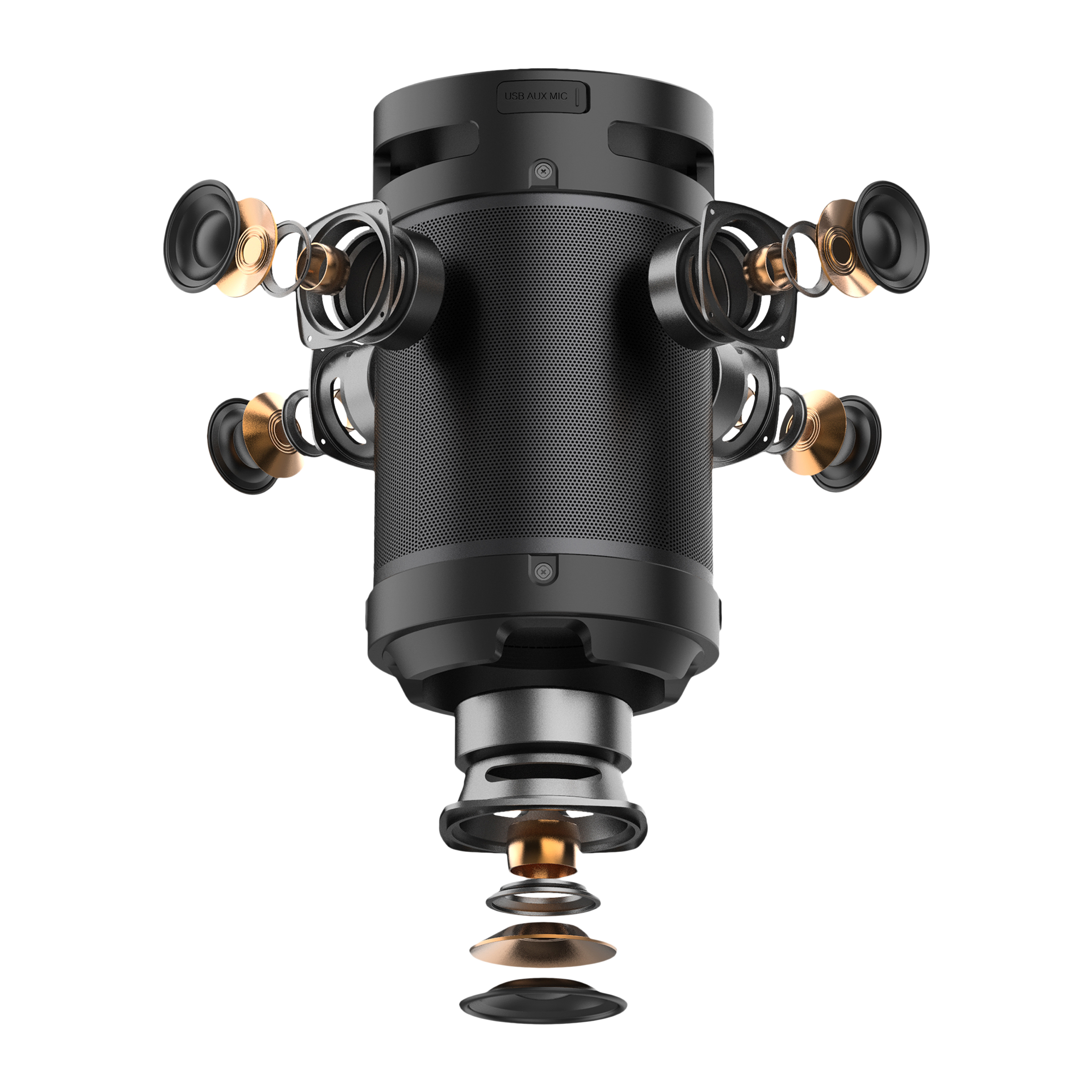 Croma 80W Portable Bluetooth Speaker (Water Resistant, 360 Degree Sound, 4.1 Channel, Black)_5