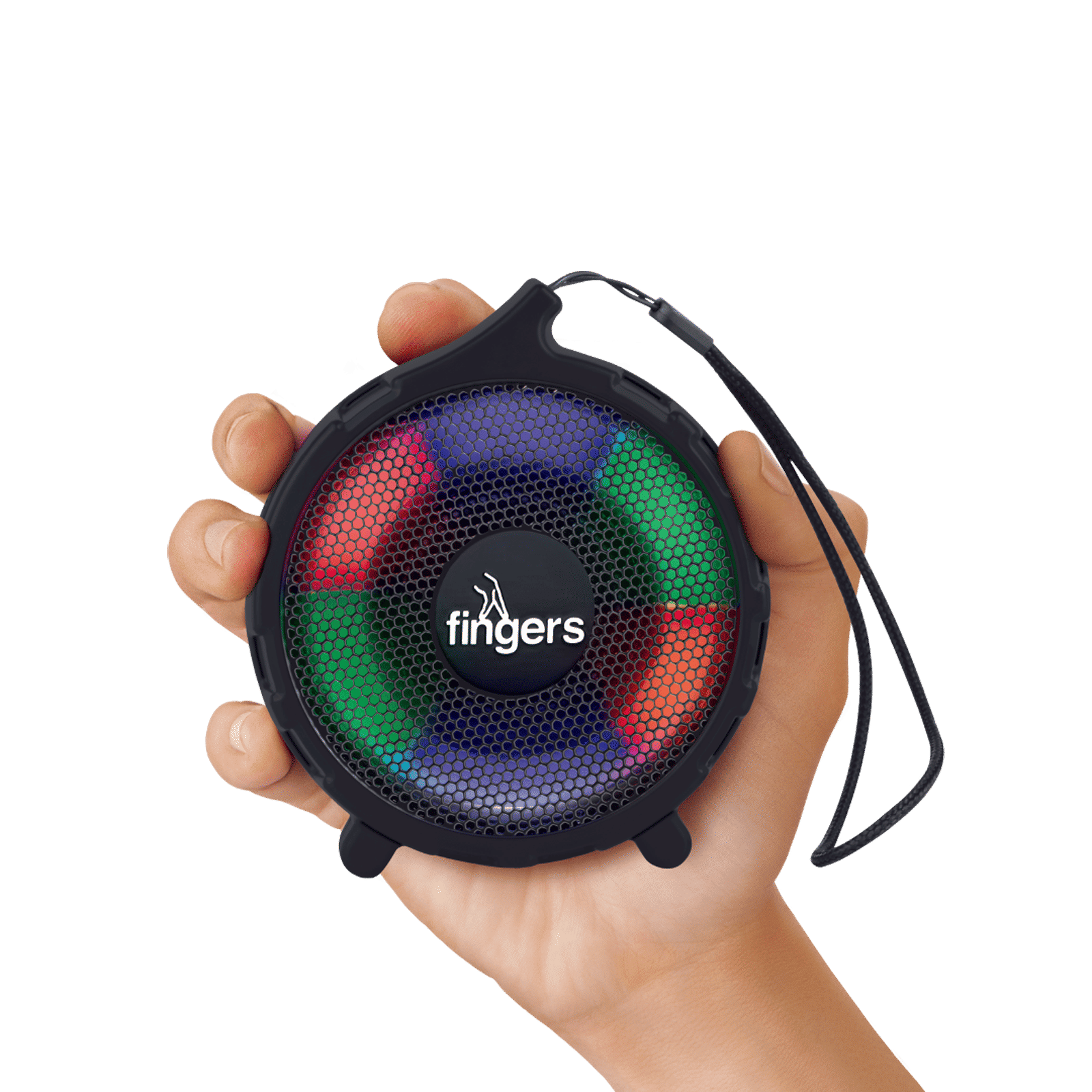 fingers RGB-Gem 5W Portable Bluetooth Speaker (8 Hours Playtime, Stereo Channel, Classic Black)_5