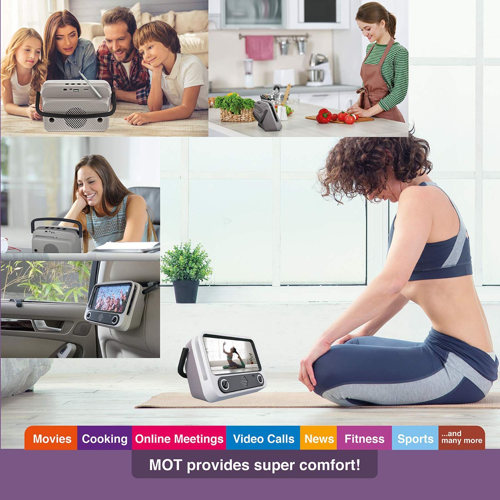 fingers My-Own-TV (MOT) 8W Portable Bluetooth Speaker (15 Hours Playtime, Ivory White)_11