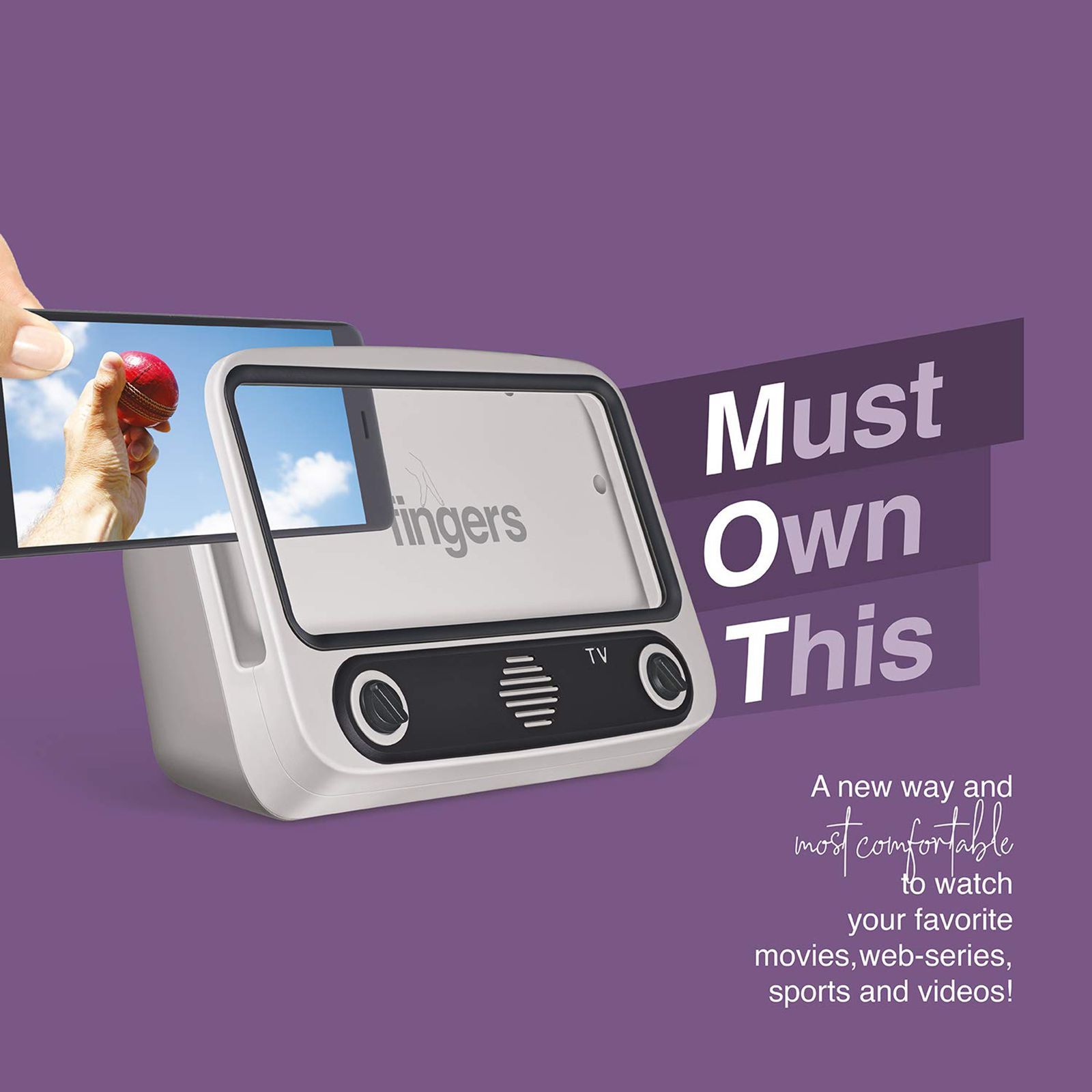 fingers My-Own-TV (MOT) 8W Portable Bluetooth Speaker (15 Hours Playtime, Ivory White)_15