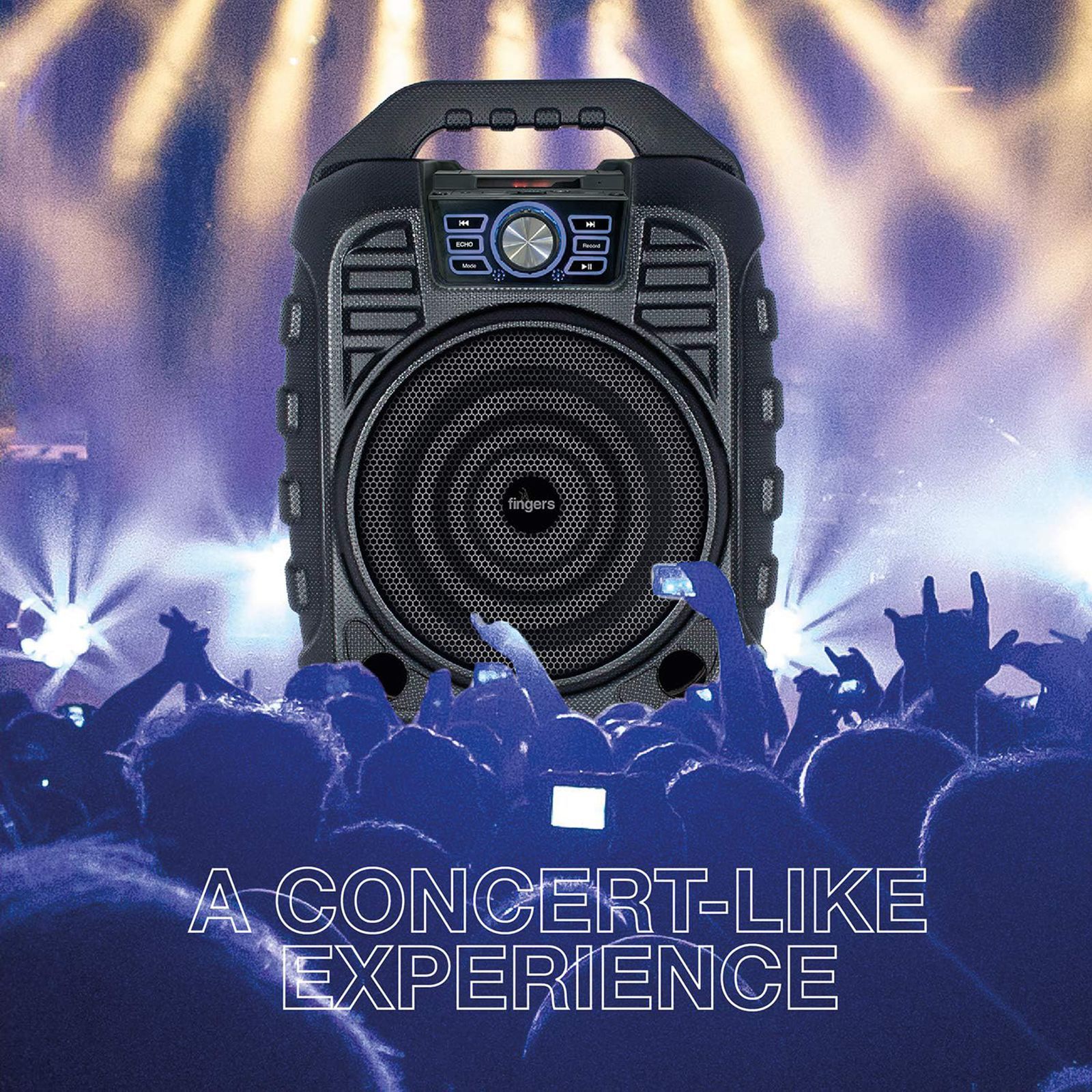 fingers KnockOut 32W Portable Bluetooth Speaker (8 Hours Playtime, Black) fingers KnockOut 32W Portable Bluetooth Speaker (8 Hours Playtime, Black)_7