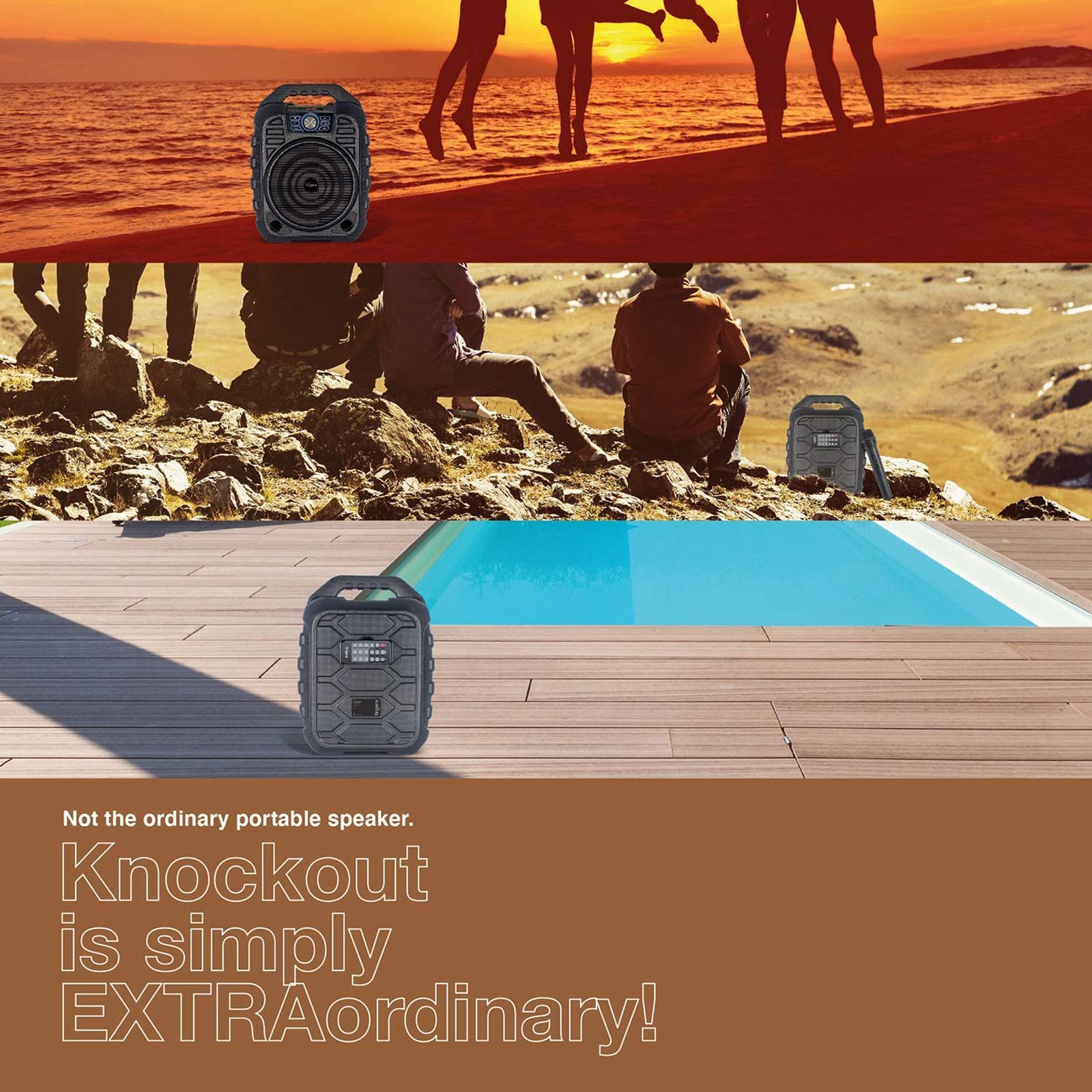 fingers KnockOut 32W Portable Bluetooth Speaker (8 Hours Playtime, Black) fingers KnockOut 32W Portable Bluetooth Speaker (8 Hours Playtime, Black)_5