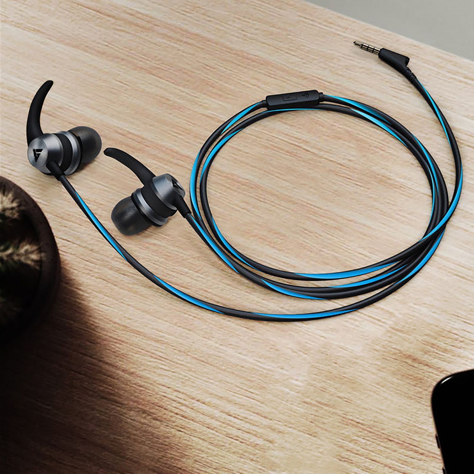 GOBOULT BassBuds X1 BA-RD-X1 Wired Earphone with Mic (In Ear, Blue)_4