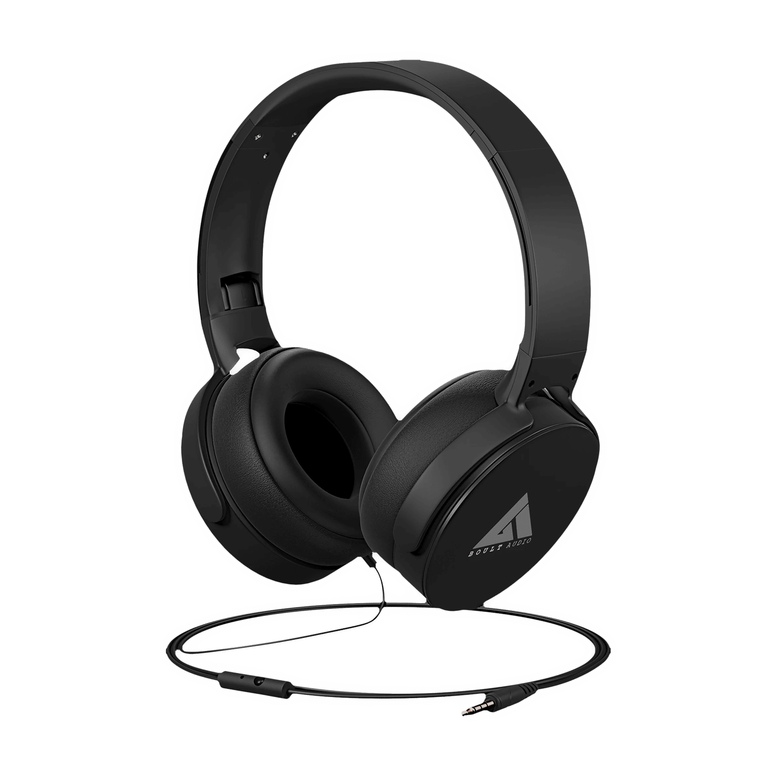 GOBOULT Bassbuds Q2 BA-RD-Q2  Wired Headphone with Mic (Over Ear, Black)_1