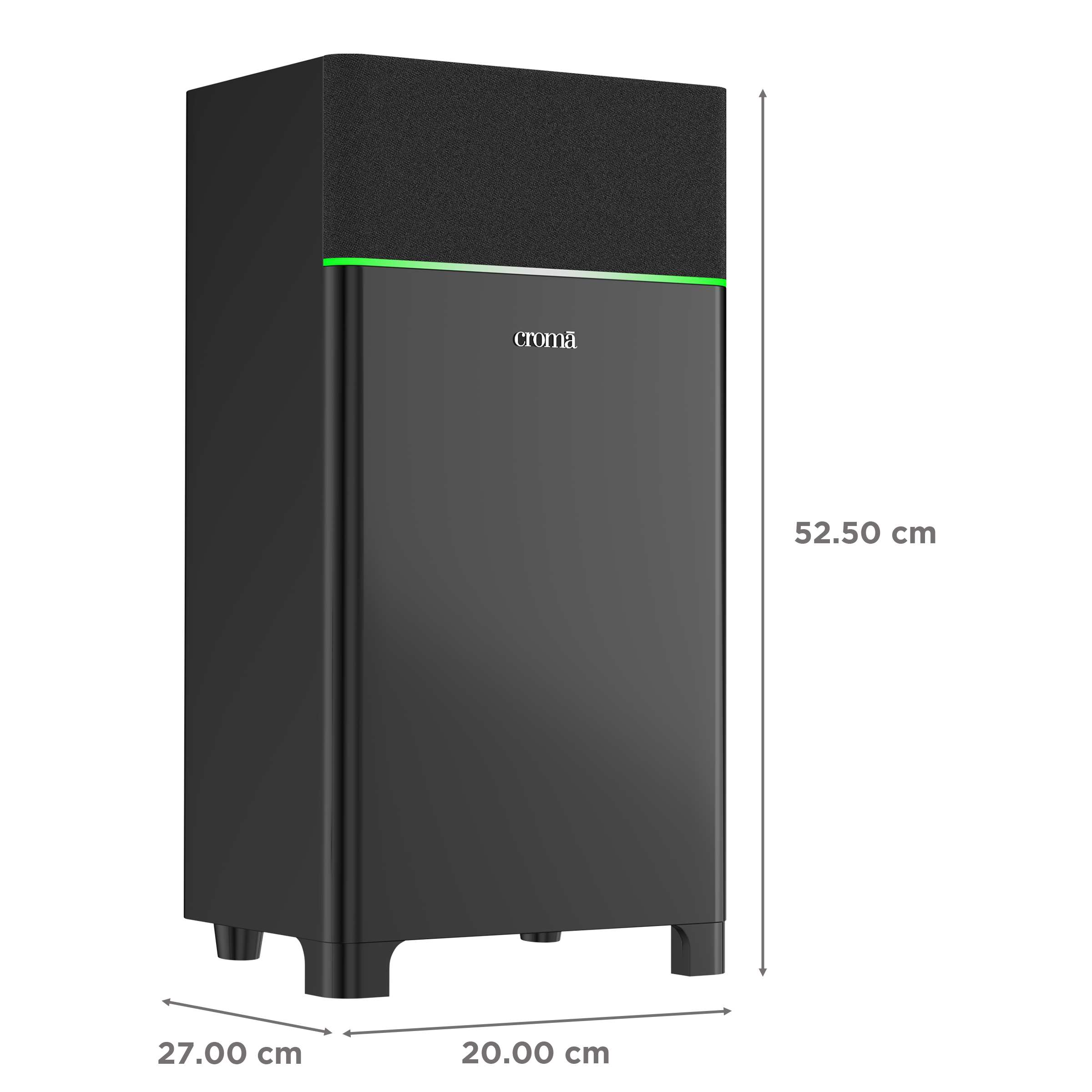 Croma 50W RMS Bluetooth Party Speaker with Wired Mic (Bass Booster Sound, 2.1 Channel, Black)_3