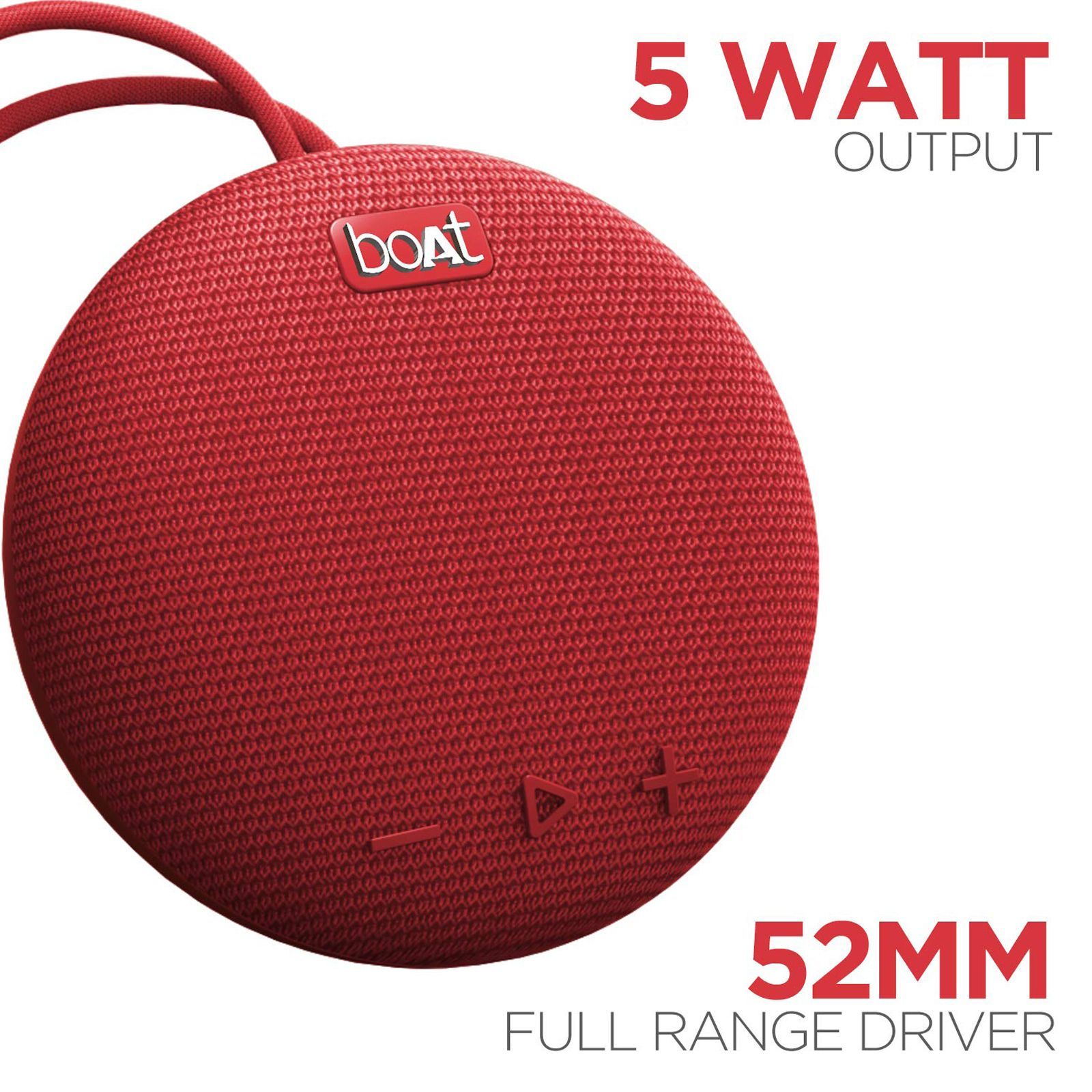 boAt Stone 190 5W Portable Bluetooth Speaker (IPX7 Water Resistant, 4 Hours Playtime, 5.1 Channel, Red)_6