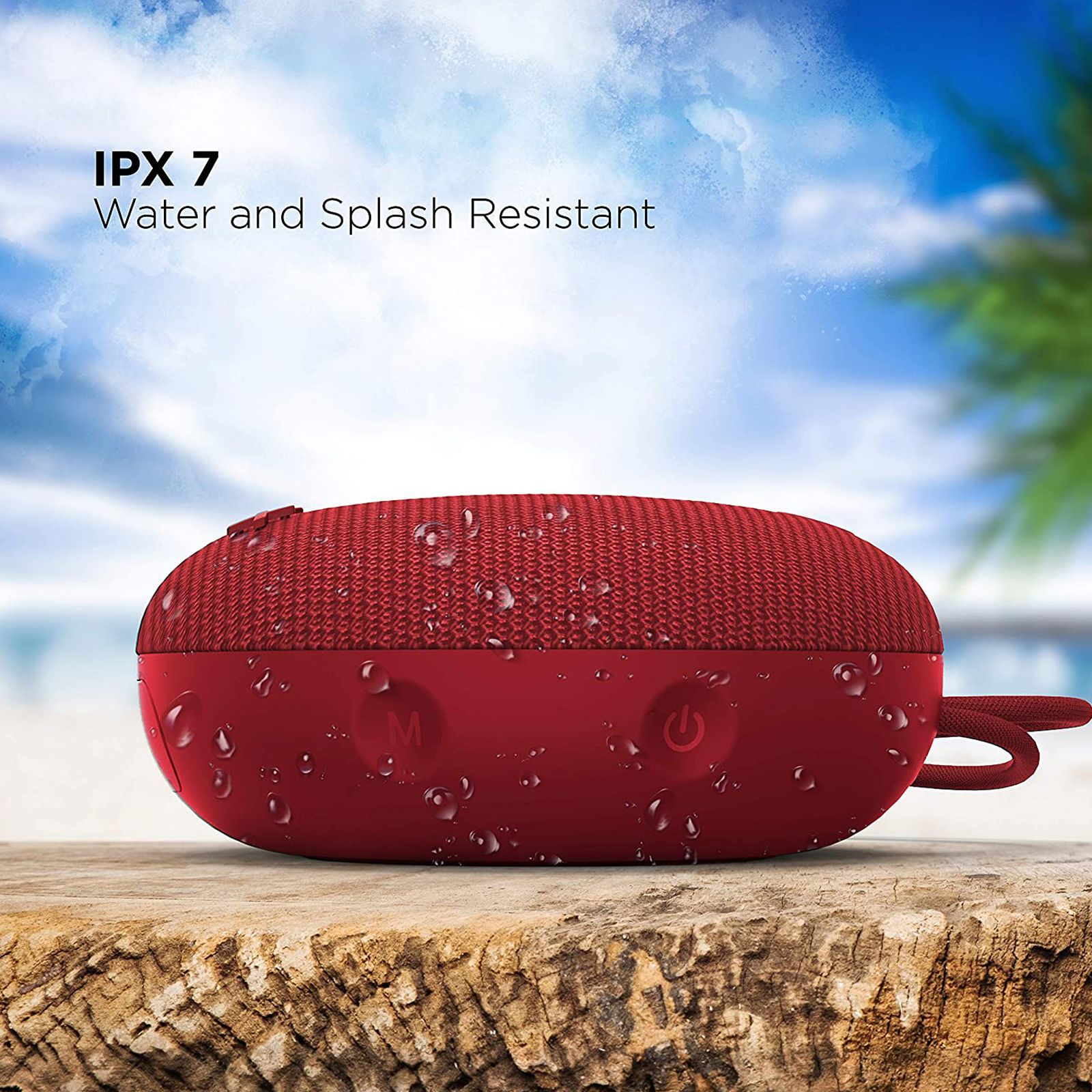 boAt Stone 190 5W Portable Bluetooth Speaker (IPX7 Water Resistant, 4 Hours Playtime, 5.1 Channel, Red)_4