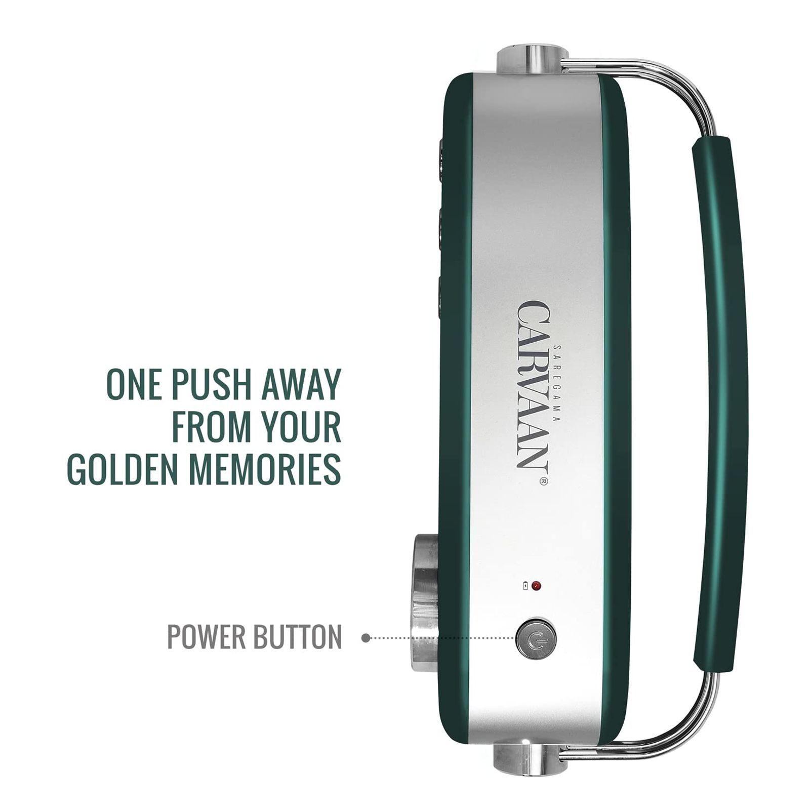 SAREGAMA Carvaan Premium Hindi 10W Portable Bluetooth Speaker (5 Hours Playtime, 2.0 Channel, Emerald Green)_12