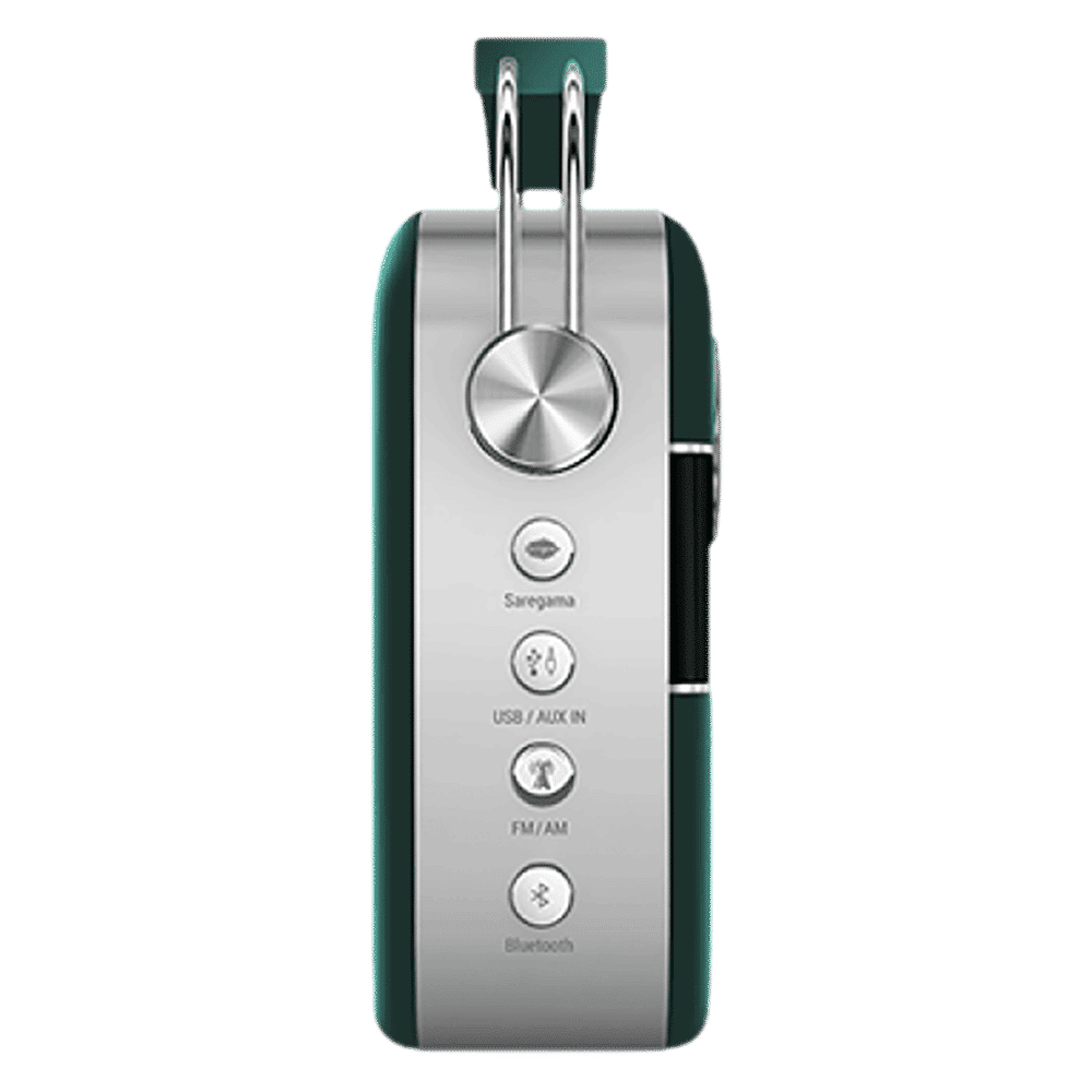 SAREGAMA Carvaan Premium Hindi 10W Portable Bluetooth Speaker (5 Hours Playtime, 2.0 Channel, Emerald Green)_5