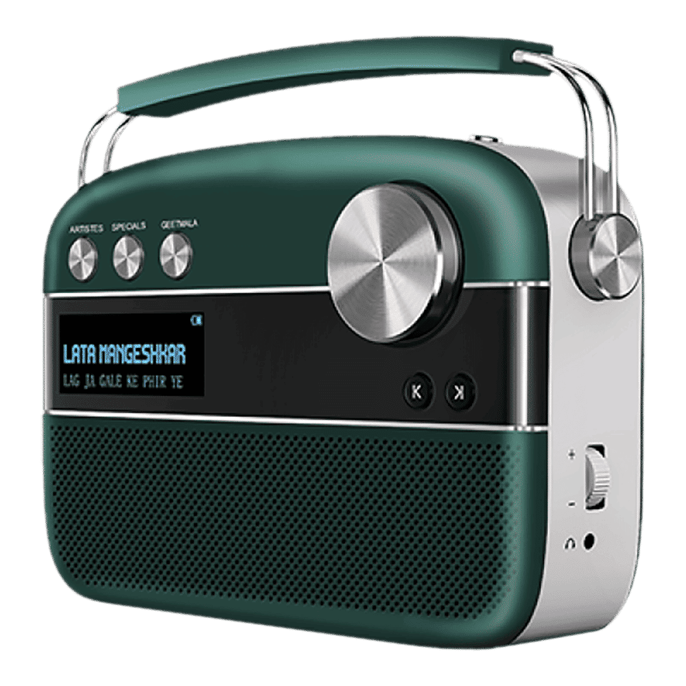 SAREGAMA Carvaan Premium Hindi 10W Portable Bluetooth Speaker (5 Hours Playtime, 2.0 Channel, Emerald Green)_6