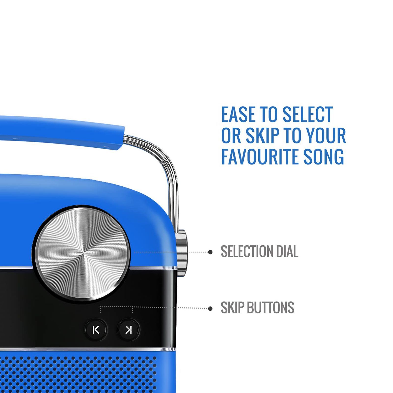 SAREGAMA Carvaan Premium Hindi 10W Portable Bluetooth Speaker (5 Hours Playtime, 2.0 Channel, Cobalt Blue)_13