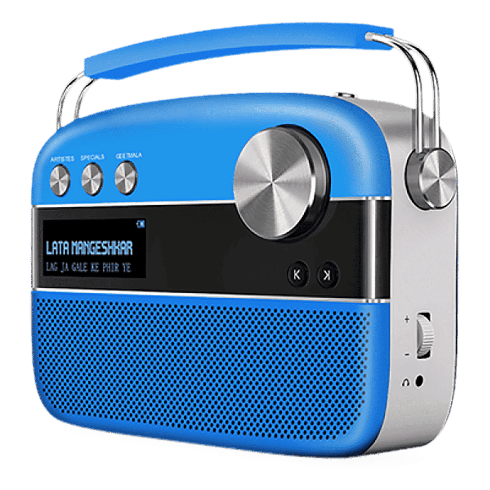 SAREGAMA Carvaan Premium Hindi 10W Portable Bluetooth Speaker (5 Hours Playtime, 2.0 Channel, Cobalt Blue)_6