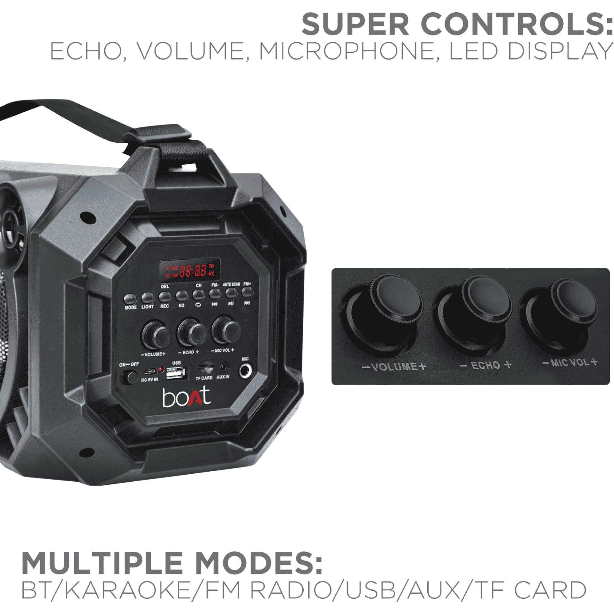 boAt Party Pal 60 20 Watts Stereo Channel Party Speaker (Ultra Smooth HD Sound with Preset EQ Mode, Black)_2