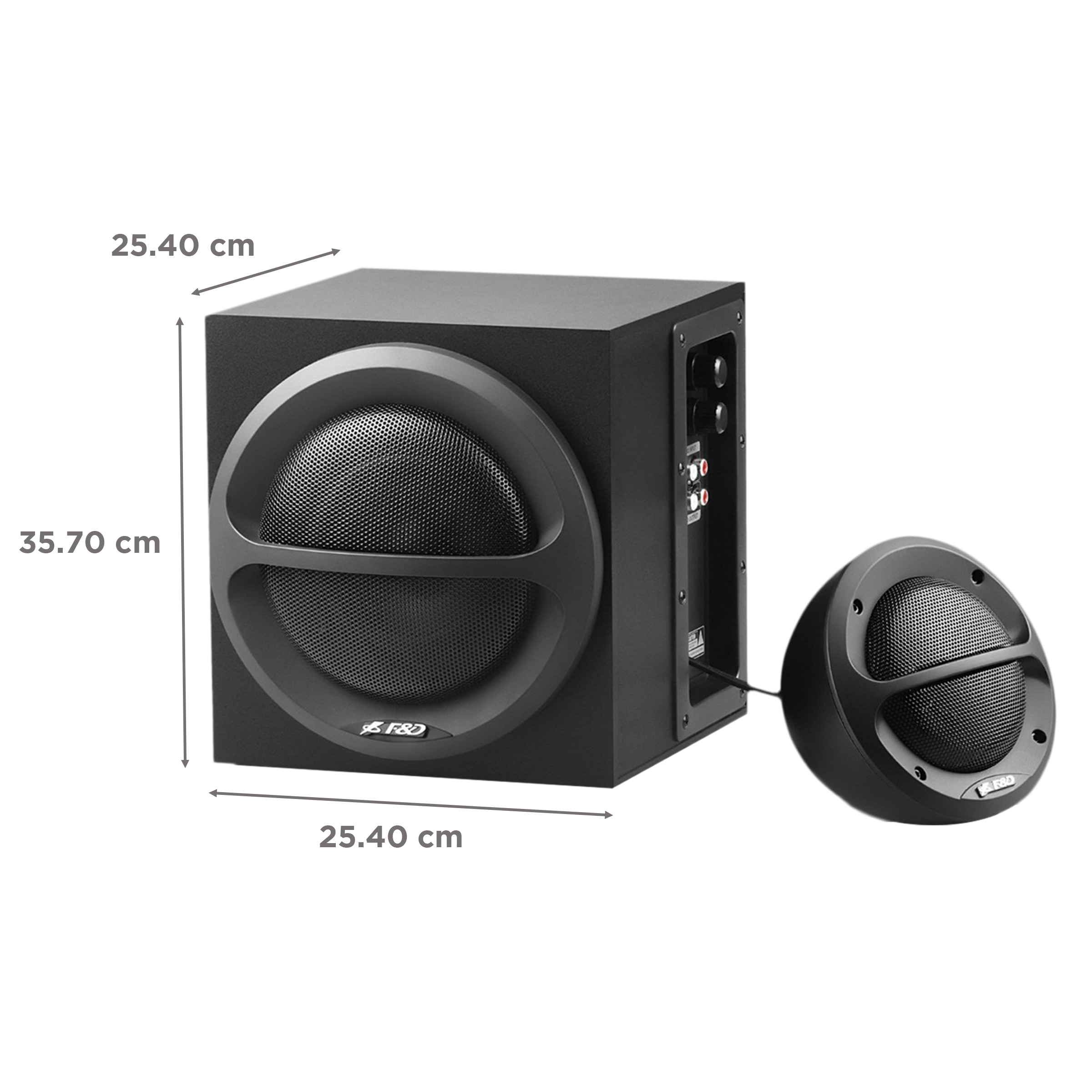 F&D A111X 35W Multimedia Speaker (Built-in FM Radio, 2.1 Channel, Black)_3