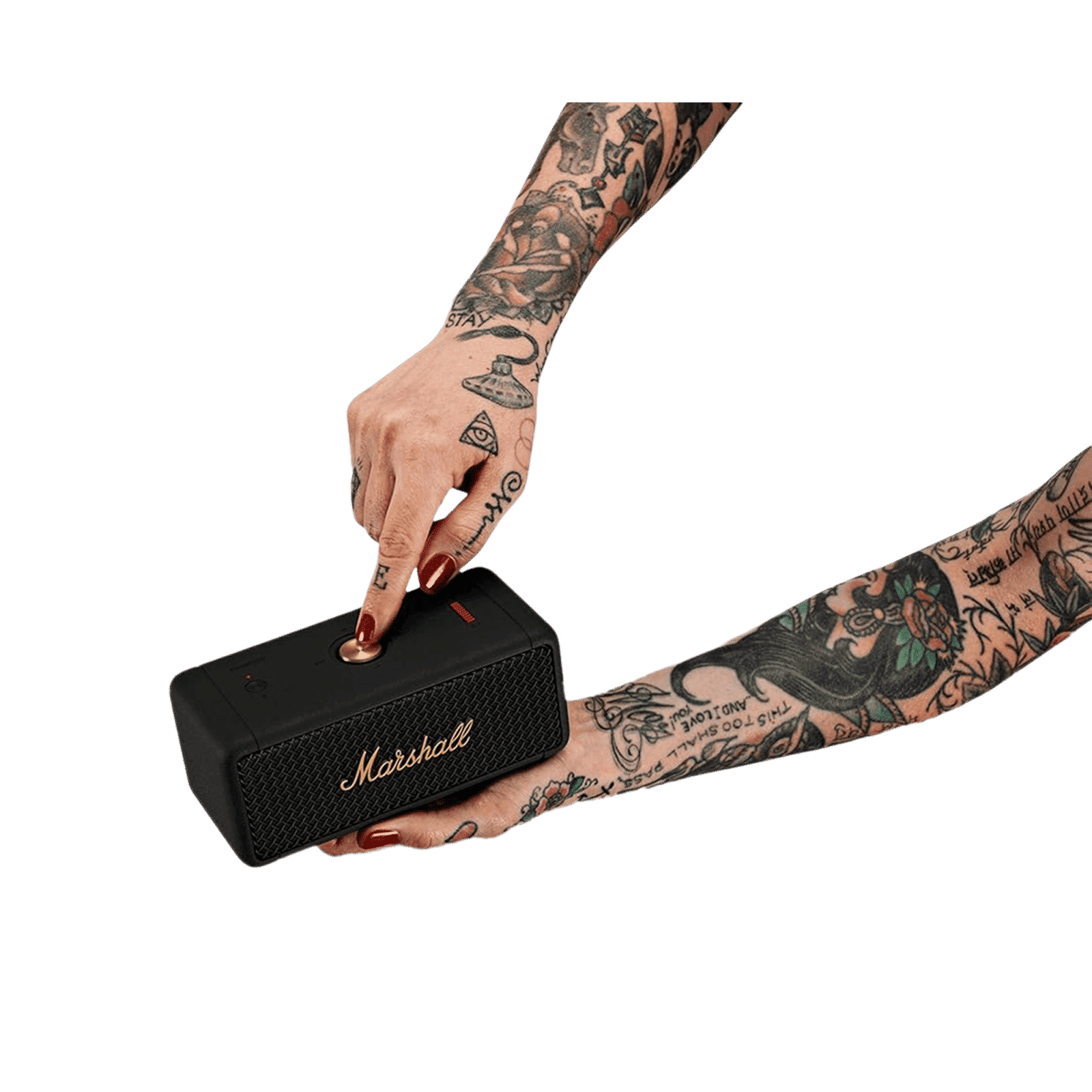 Marshall Emberton II 20W Portable Bluetooth Speaker (IP67 Water Resistant, Multi-directional Control Knob, Stereo Channel, Black & Brass) Marshall Emberton II 20W Portable Bluetooth Speaker (IP67 Water Resistant, Multi-directional Control Knob, Stereo Channel, Black & Brass)_10