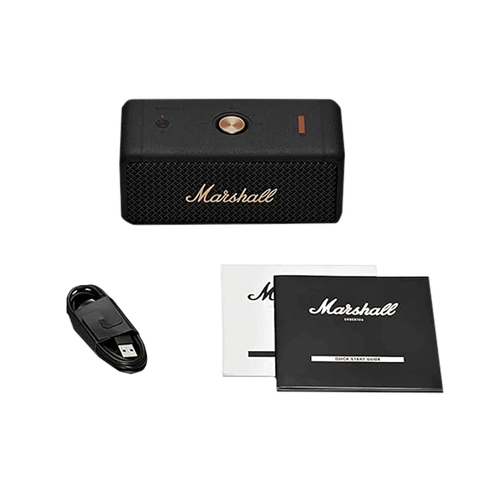 Marshall Emberton II 20W Portable Bluetooth Speaker (IP67 Water Resistant, Multi-directional Control Knob, Stereo Channel, Black & Brass) Marshall Emberton II 20W Portable Bluetooth Speaker (IP67 Water Resistant, Multi-directional Control Knob, Stereo Channel, Black & Brass)_12
