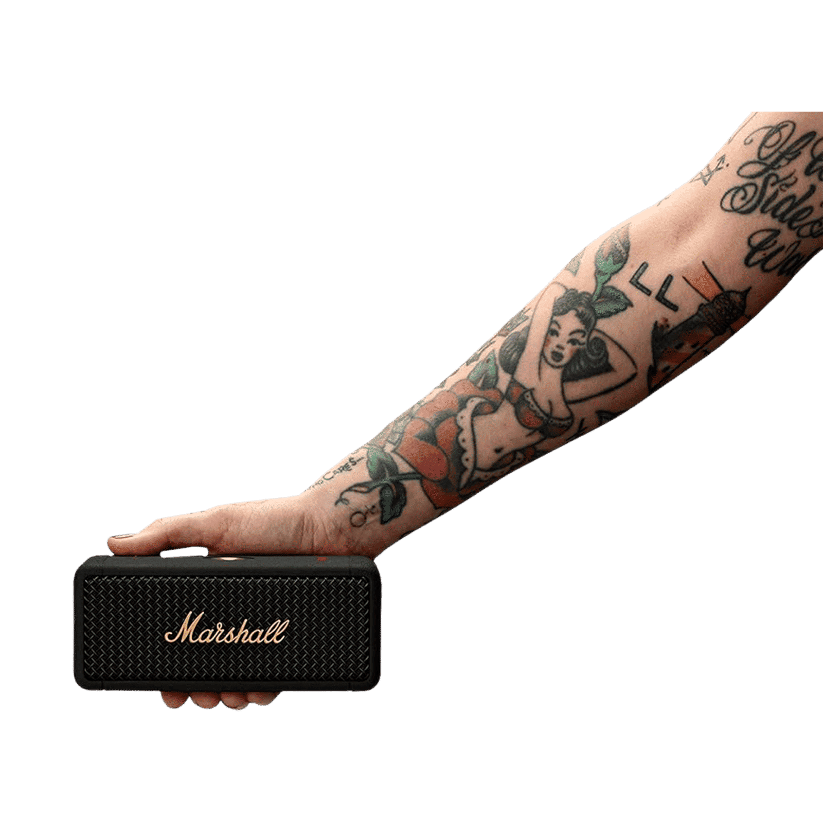 Marshall Emberton II 20W Portable Bluetooth Speaker (IP67 Water Resistant, Multi-directional Control Knob, Stereo Channel, Black & Brass) Marshall Emberton II 20W Portable Bluetooth Speaker (IP67 Water Resistant, Multi-directional Control Knob, Stereo Channel, Black & Brass)_15