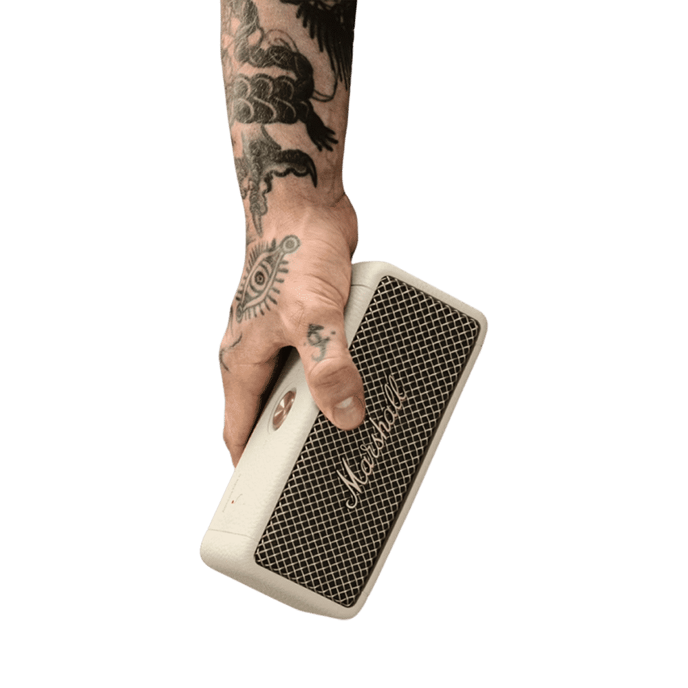 Marshall Emberton II 20W Portable Bluetooth Speaker (IP67 Water Resistant, IP67 Dust Resistant, Stereo Channel, Brass Cream)_16