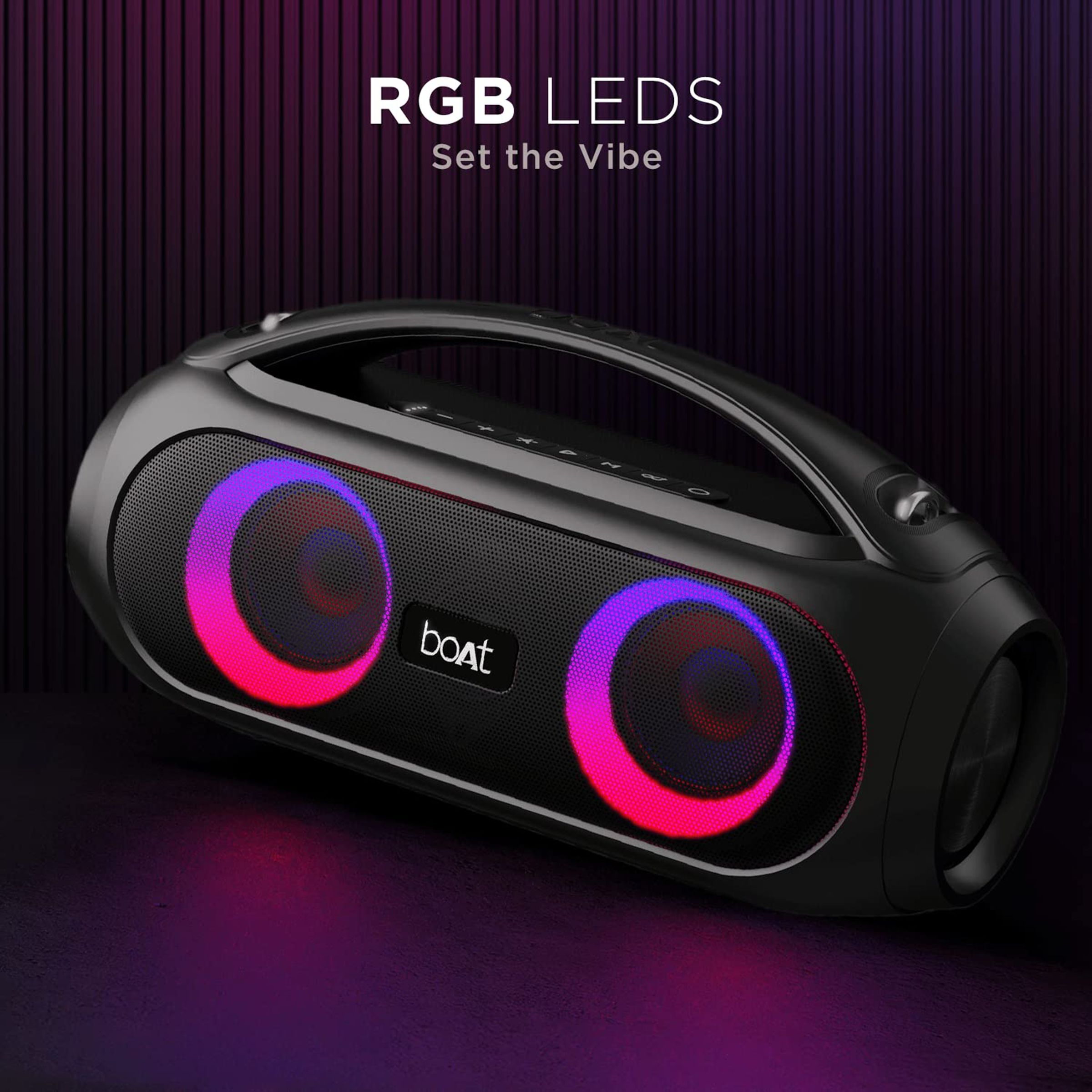 boAt Party Pal 50 20W Portable Bluetooth Speaker (IPX5 Water Resistant, 2.1 Channel, Black)_7