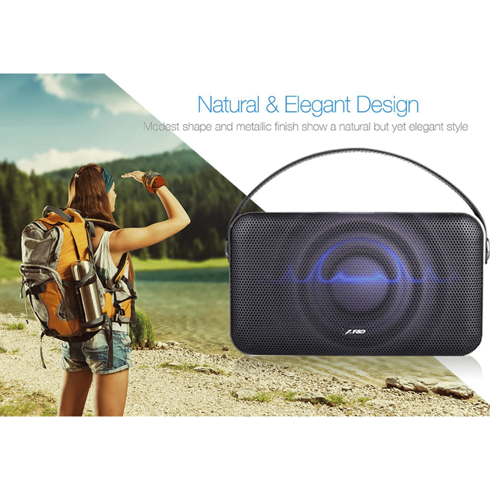 F&D 12W Portable Bluetooth Speaker (Surround Sound, Black)_11