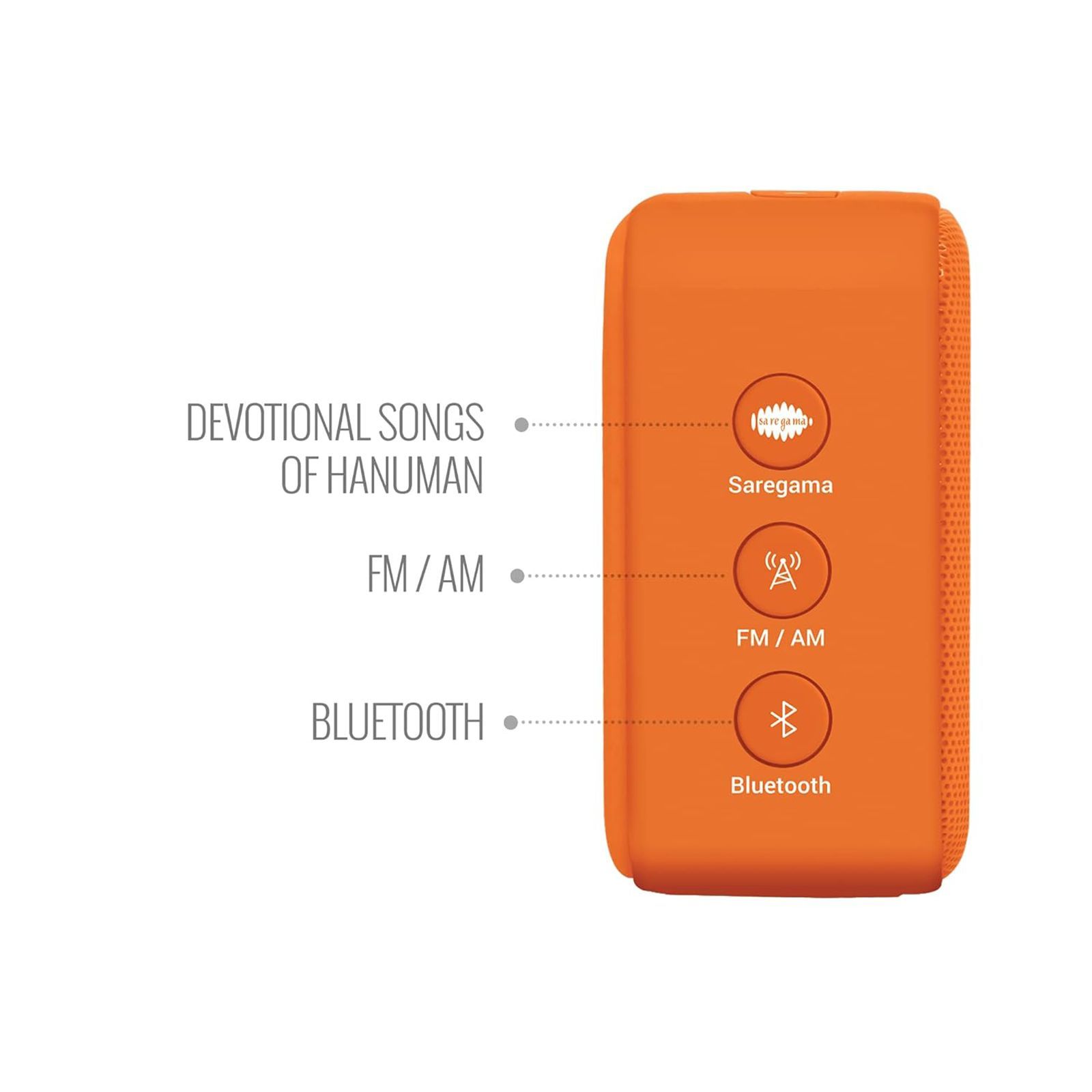 SAREGAMA Carvaan Mini Hanuman 3W Portable Bluetooth Speaker (4 Hours Playback Time, Devotional Orange) SAREGAMA Carvaan Mini Hanuman 3W Portable Bluetooth Speaker (4 Hours Playback Time, Devotional Orange)_8