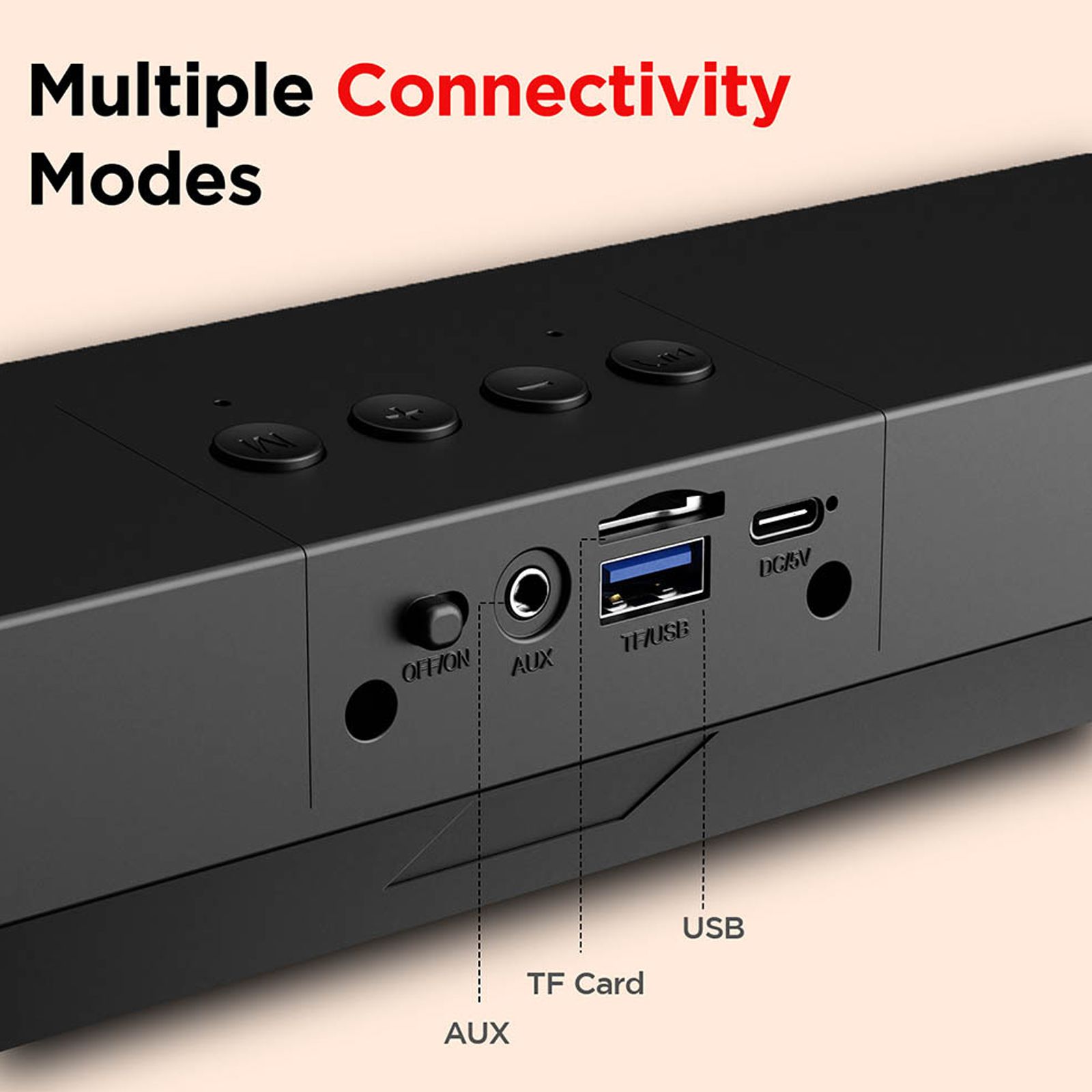 boAt Aavante Bar 503 10W Bluetooth Soundbar with Remote (RMS Stereo Sound, 2.0 Channel, Black)_9