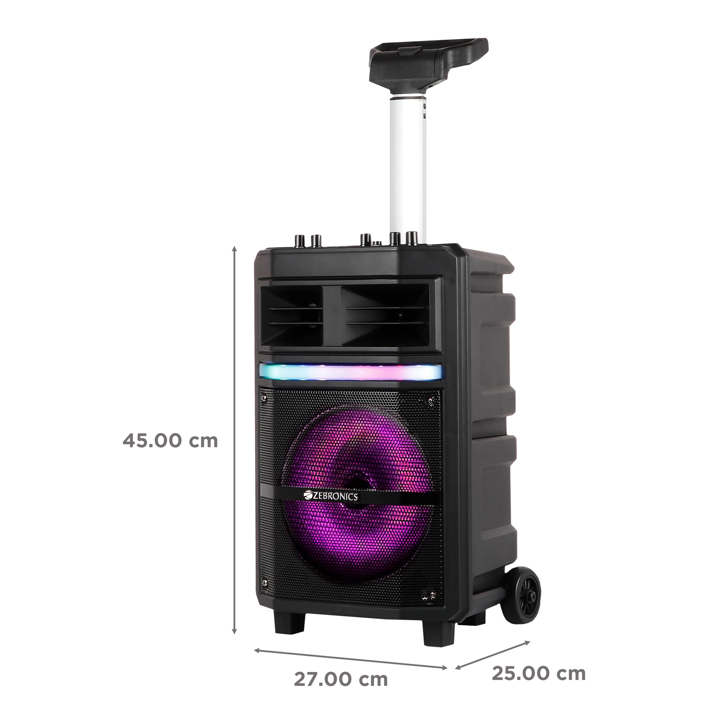 ZEBRONICS Zeb-Thump 200 28W Bluetooth Party Speaker with Mic (Thumping Bass, Stereo Channel, Black)_3