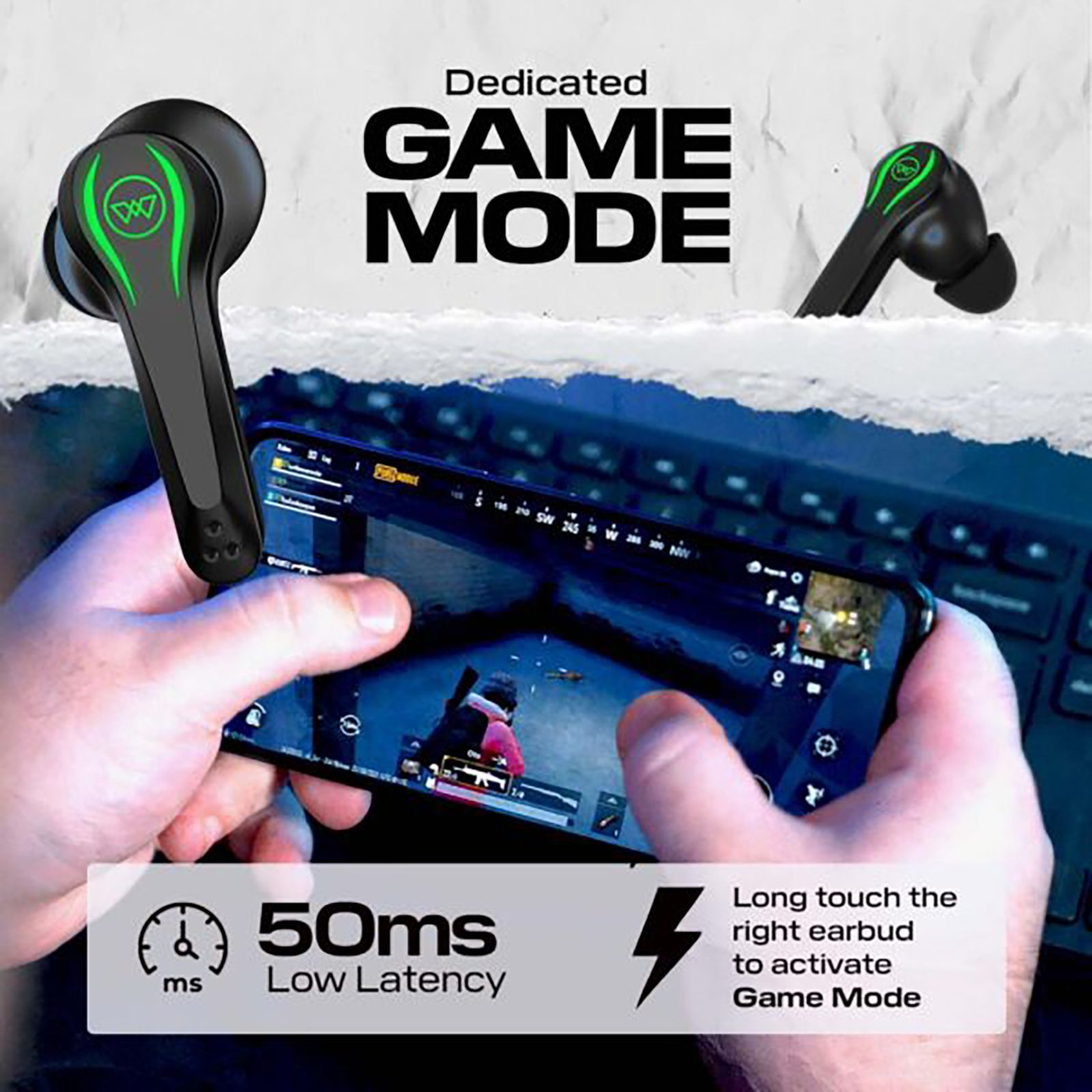 WINGS Phantom TWS Earbuds with Passive Noise Cancellation (IPX5 Sweat & Water Resistant, 30 Hours Playback, Black) WINGS Phantom TWS Earbuds with Passive Noise Cancellation (IPX5 Sweat & Water Resistant, 30 Hours Playback, Black)_11