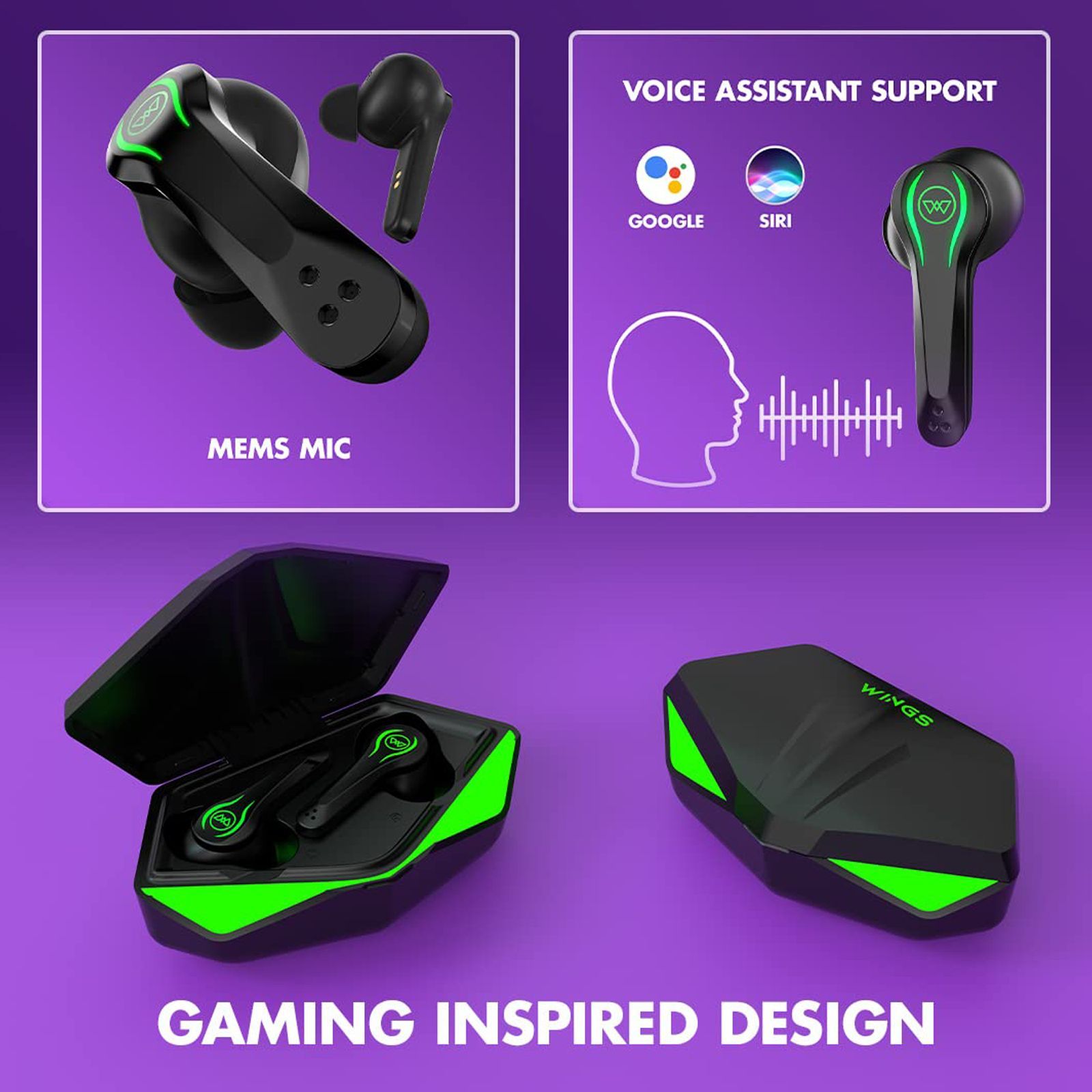 WINGS Phantom TWS Earbuds with Passive Noise Cancellation (IPX5 Sweat & Water Resistant, 30 Hours Playback, Black) WINGS Phantom TWS Earbuds with Passive Noise Cancellation (IPX5 Sweat & Water Resistant, 30 Hours Playback, Black)_17