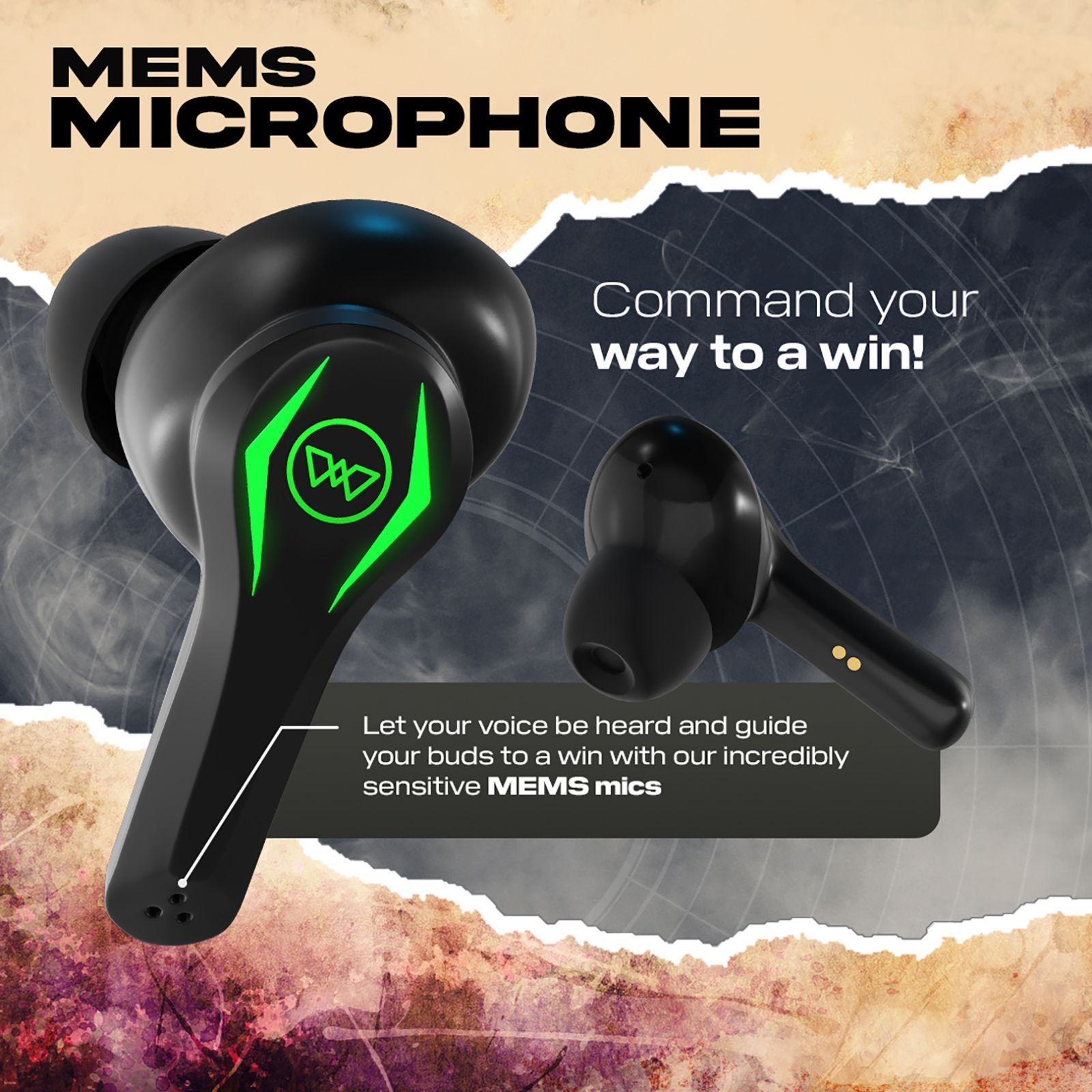 WINGS Phantom Pro TWS Earbuds with Environmental Noise Cancellation (IPX5 Water Resistant, 40 Hours Playtime, Black)_11
