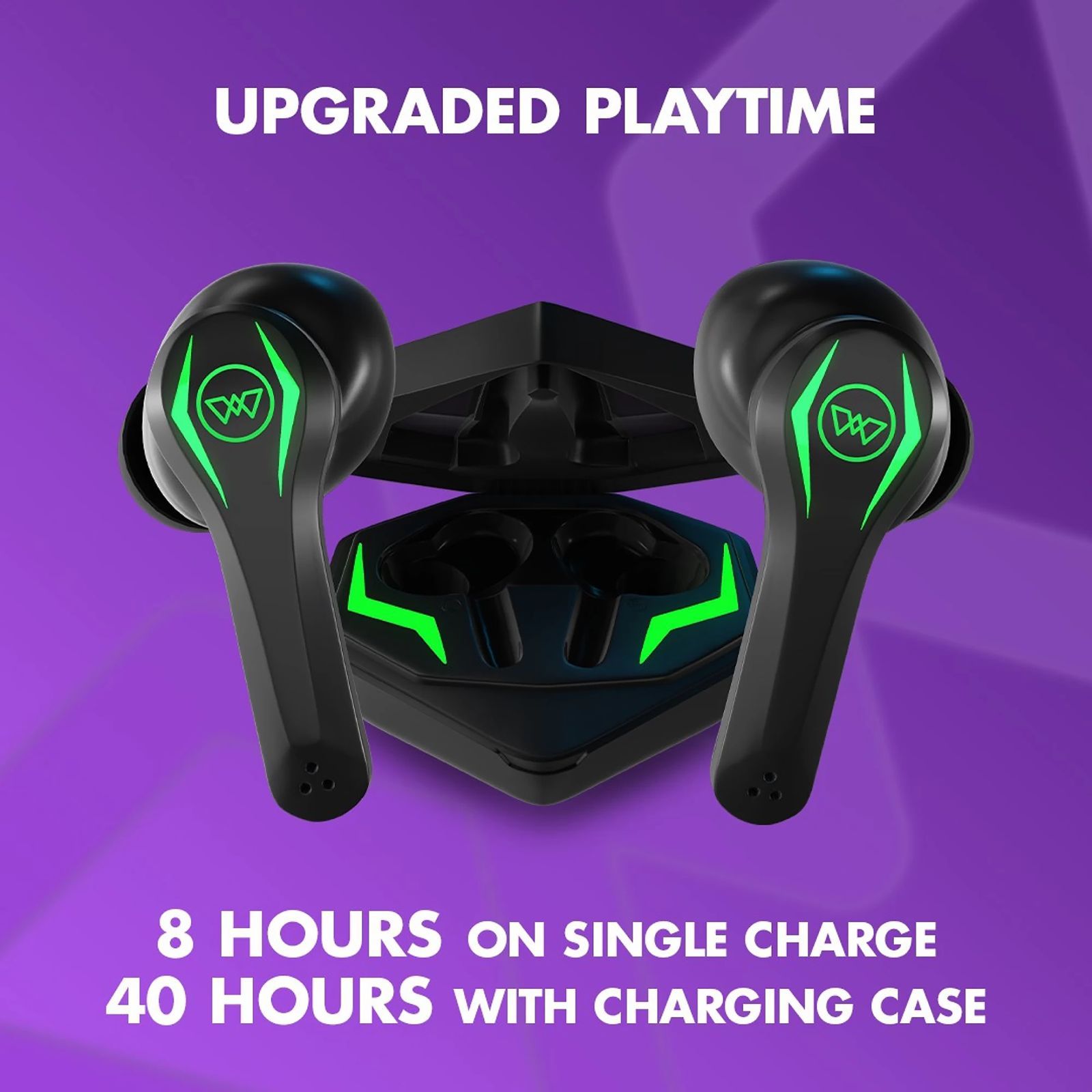 WINGS Phantom Pro TWS Earbuds with Environmental Noise Cancellation (IPX5 Water Resistant, 40 Hours Playtime, Black)_7