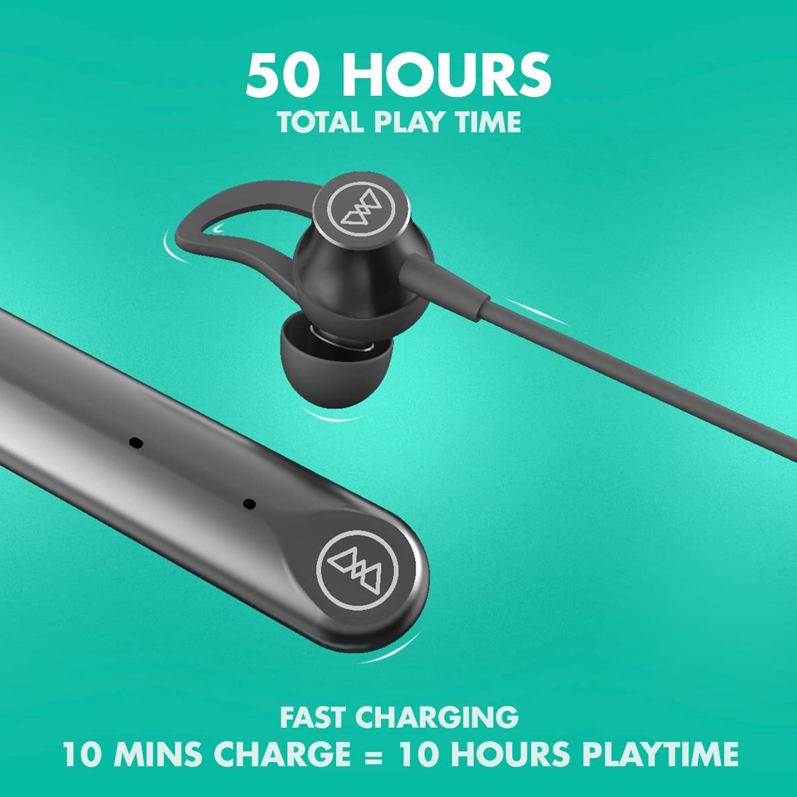 WINGS Phantom 205 Neckband with Environmental Noise Cancellation (IPX5 Sweat & Water Resistant, Dedicated Gaming Mode, Grey)_9