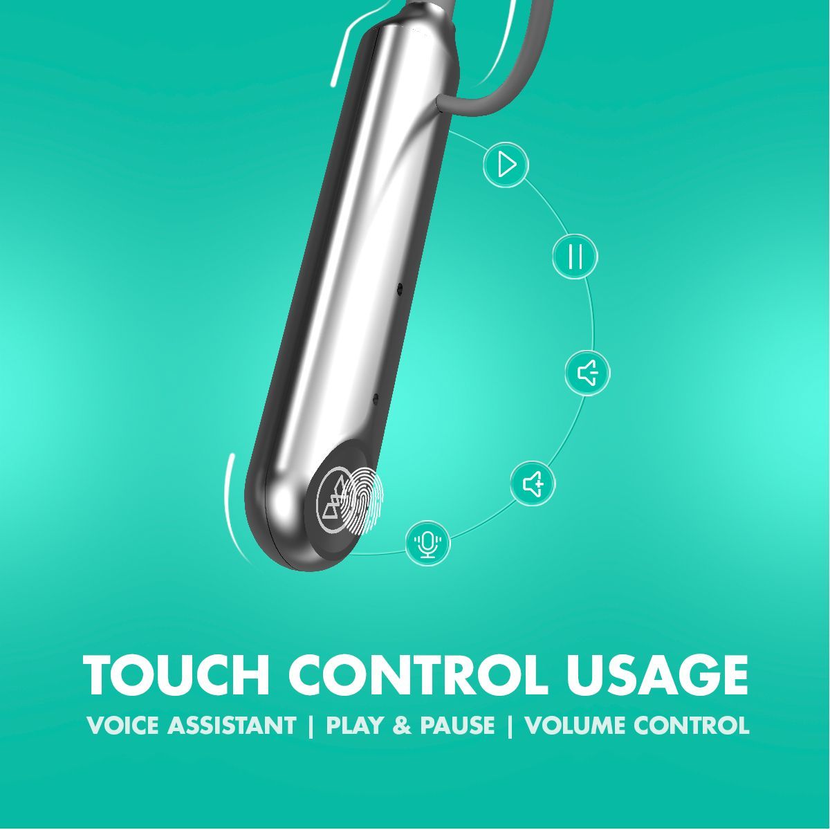 WINGS Phantom 205 Neckband with Environmental Noise Cancellation (IPX5 Sweat & Water Resistant, Dedicated Gaming Mode, Grey)_5