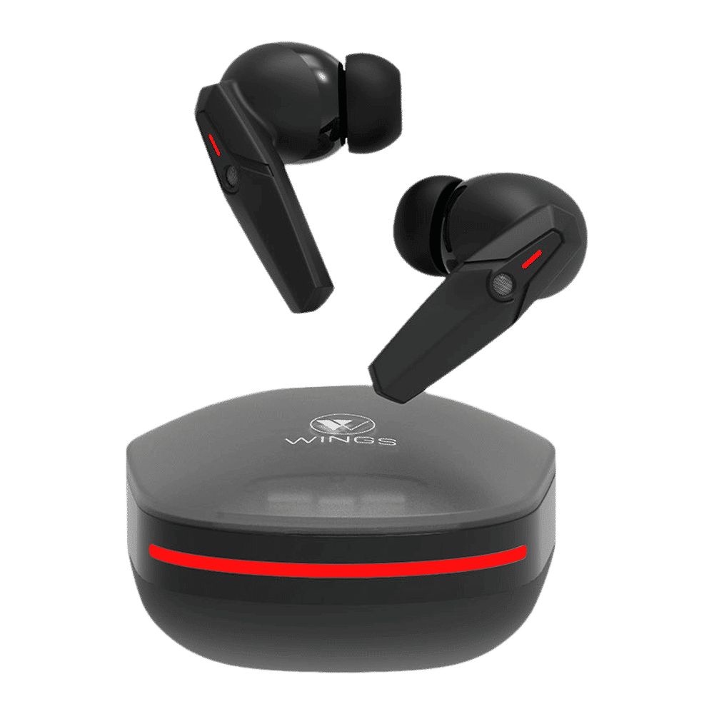 WINGS Phantom 105 TWS Earbuds with Environmental Noise Cancellation (IPX5 Water Resistant, 60 Hours Playtime, Black)_9
