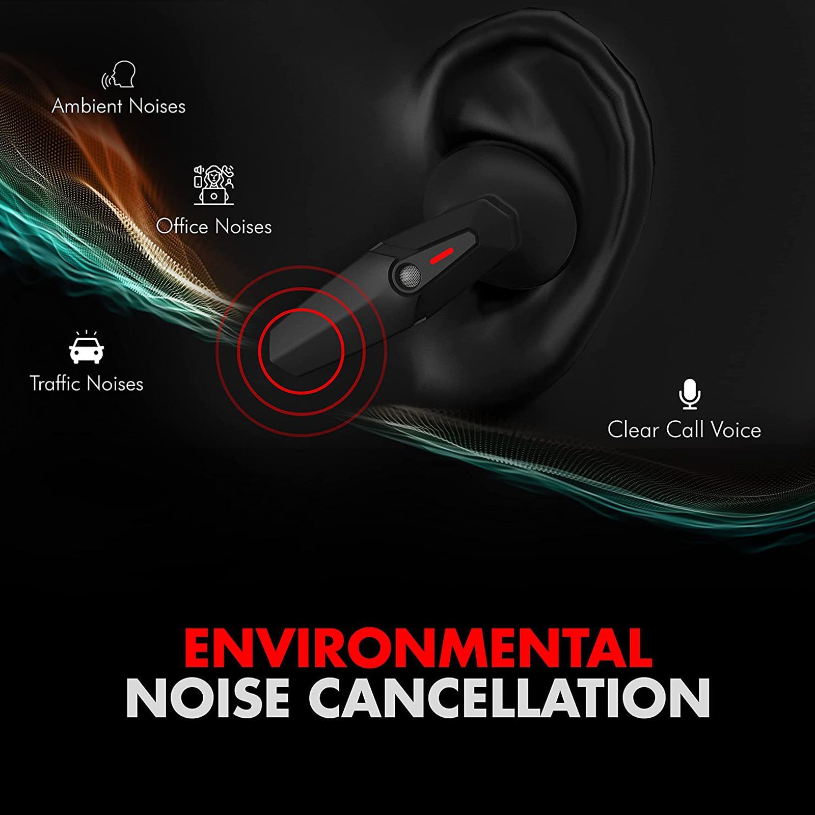 WINGS Phantom 105 TWS Earbuds with Environmental Noise Cancellation (IPX5 Water Resistant, 60 Hours Playtime, Black)_11