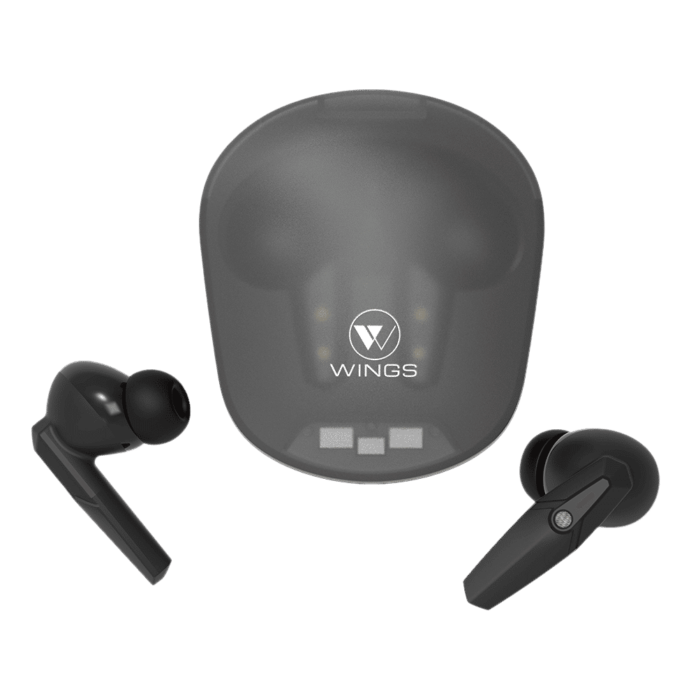 WINGS Phantom 105 TWS Earbuds with Environmental Noise Cancellation (IPX5 Water Resistant, 60 Hours Playtime, Black)_5