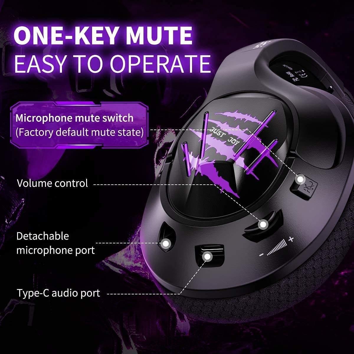 EKSA E3 Wired Gaming Headset (7.1 Surround Sound, Over Ear, Purple) EKSA E3 Wired Gaming Headset (7.1 Surround Sound, Over Ear, Purple)_8