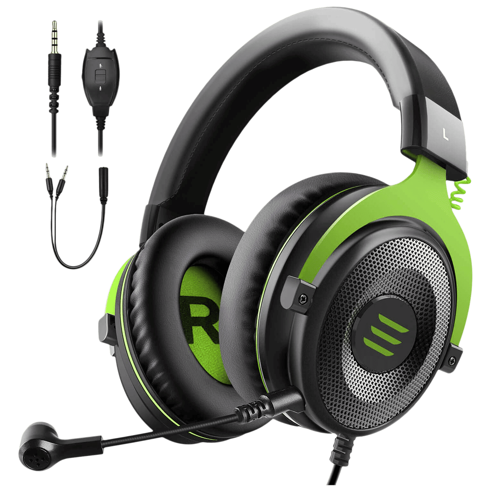 EKSA E900 Wired Gaming Headset (Stereo Bass Sound, Over Ear, Green) EKSA E900 Wired Gaming Headset (Stereo Bass Sound, Over Ear, Green)_1