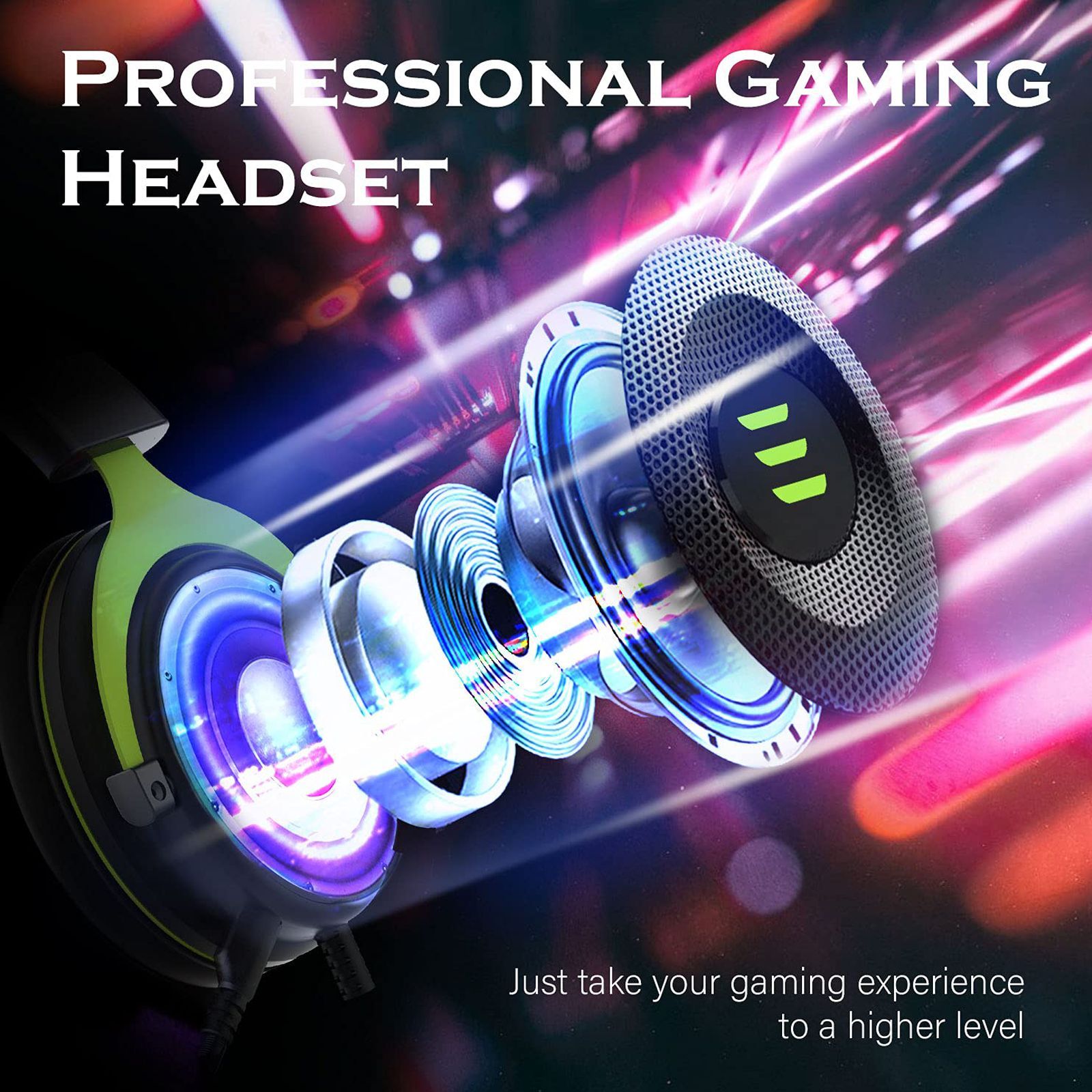 EKSA E900 Wired Gaming Headset (Stereo Bass Sound, Over Ear, Green) EKSA E900 Wired Gaming Headset (Stereo Bass Sound, Over Ear, Green)_4